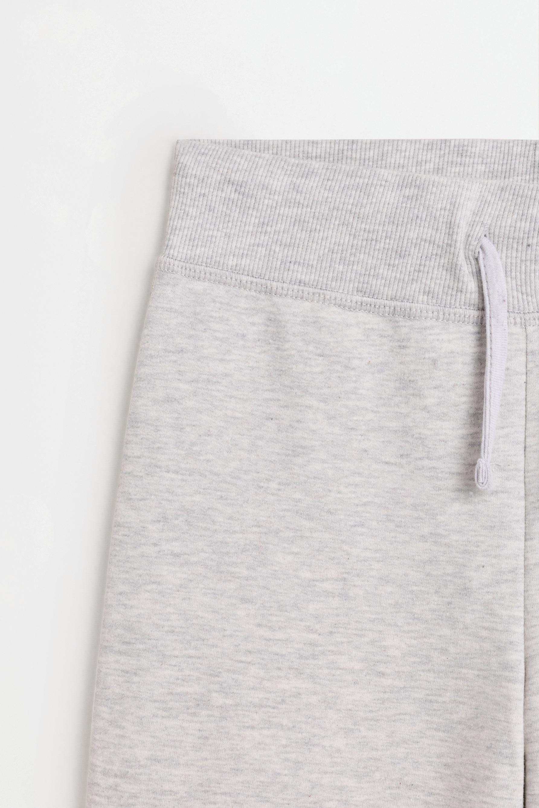 Star print fleece bell bottom leggings — PALE GREY