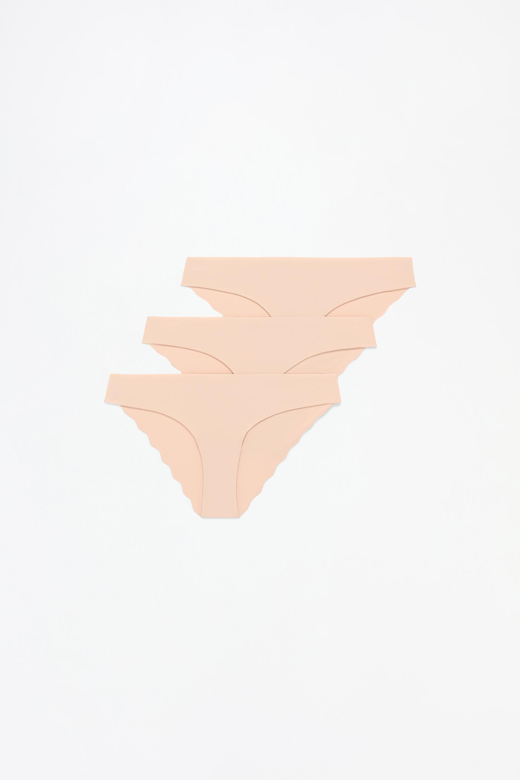 Pack of 3 classic microfibre briefs — BEIGE
