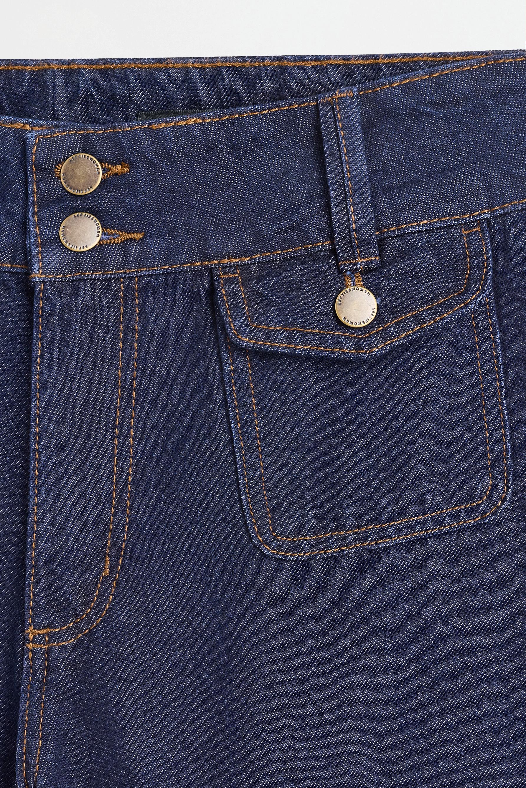 Wide-leg jeans with pockets — NAVY