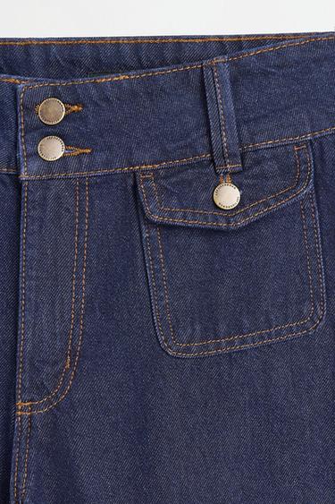 Wide-leg jeans with pockets — NAVY 7