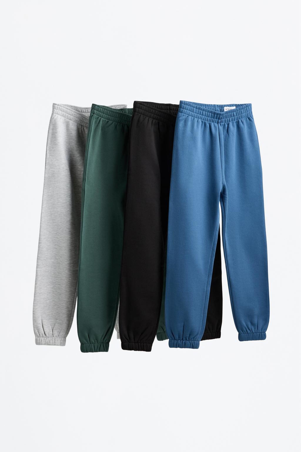 Pack of 4 plain plush trousers
