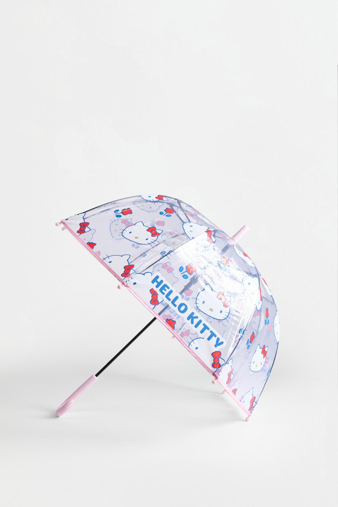 Transparent Hello Kitty ©SANRIO Umbrella — WHITE/RED