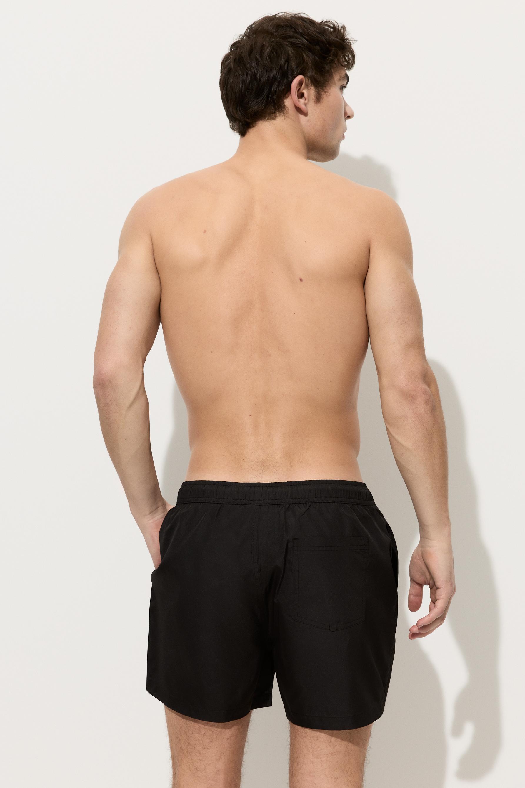 Basic regular fit swim shorts — BLACK