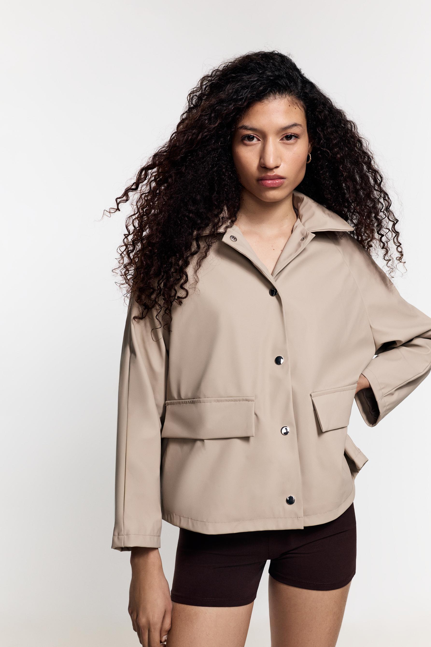 Rubberised parka — DARK BEIGE