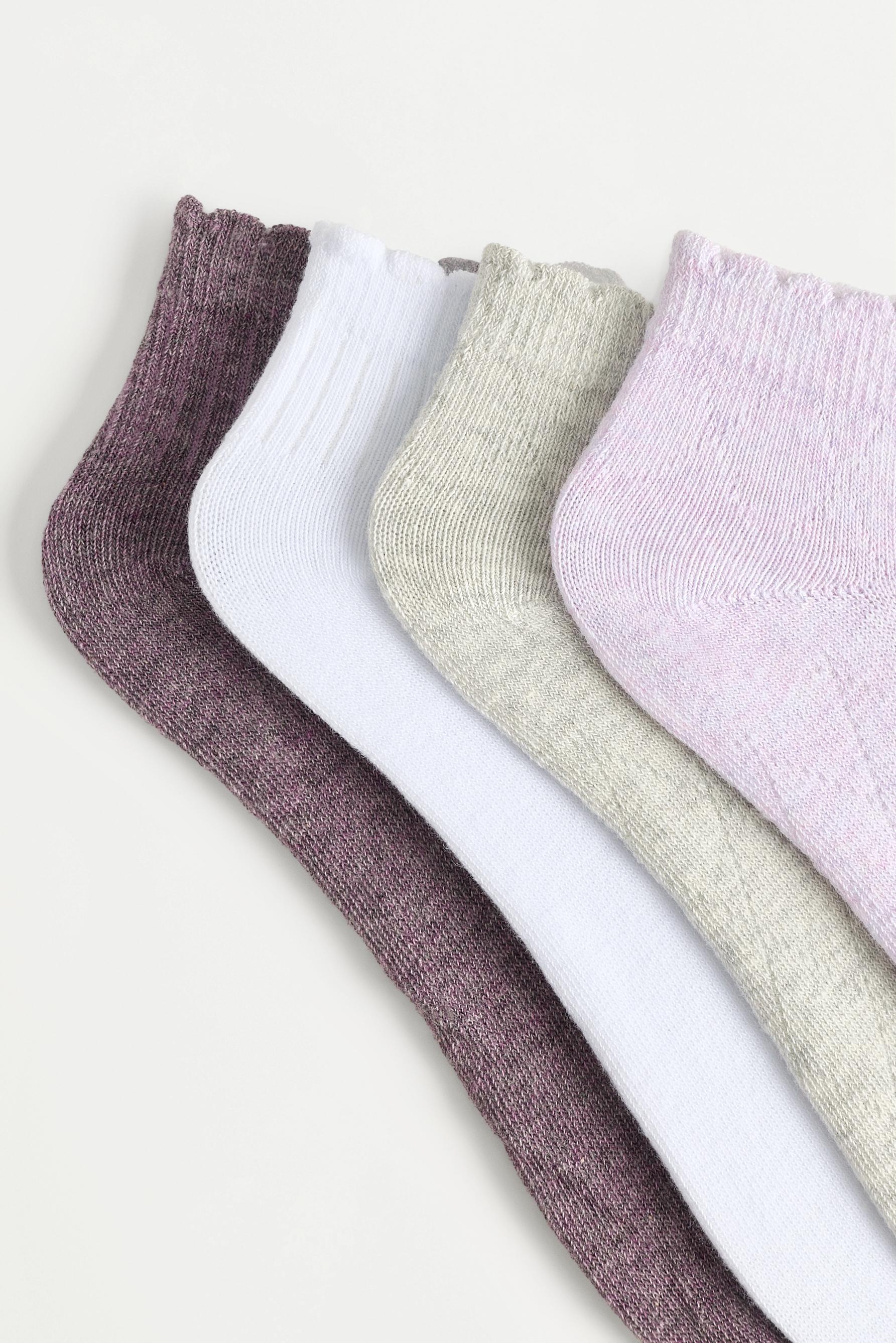 Ankle Socks (4-Pack) — MAUVE MARL