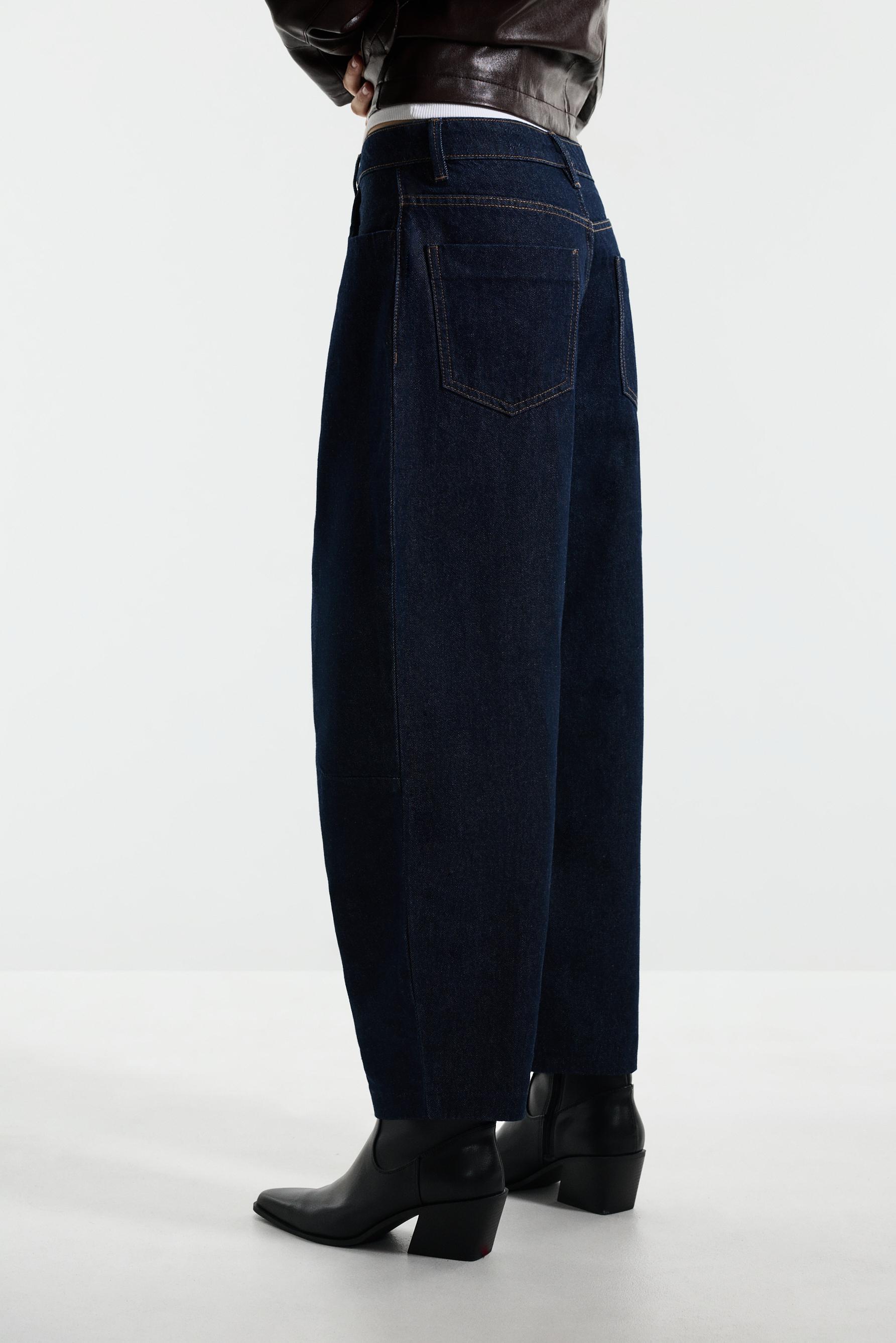 Ankle-length tapered jeans — NAVY