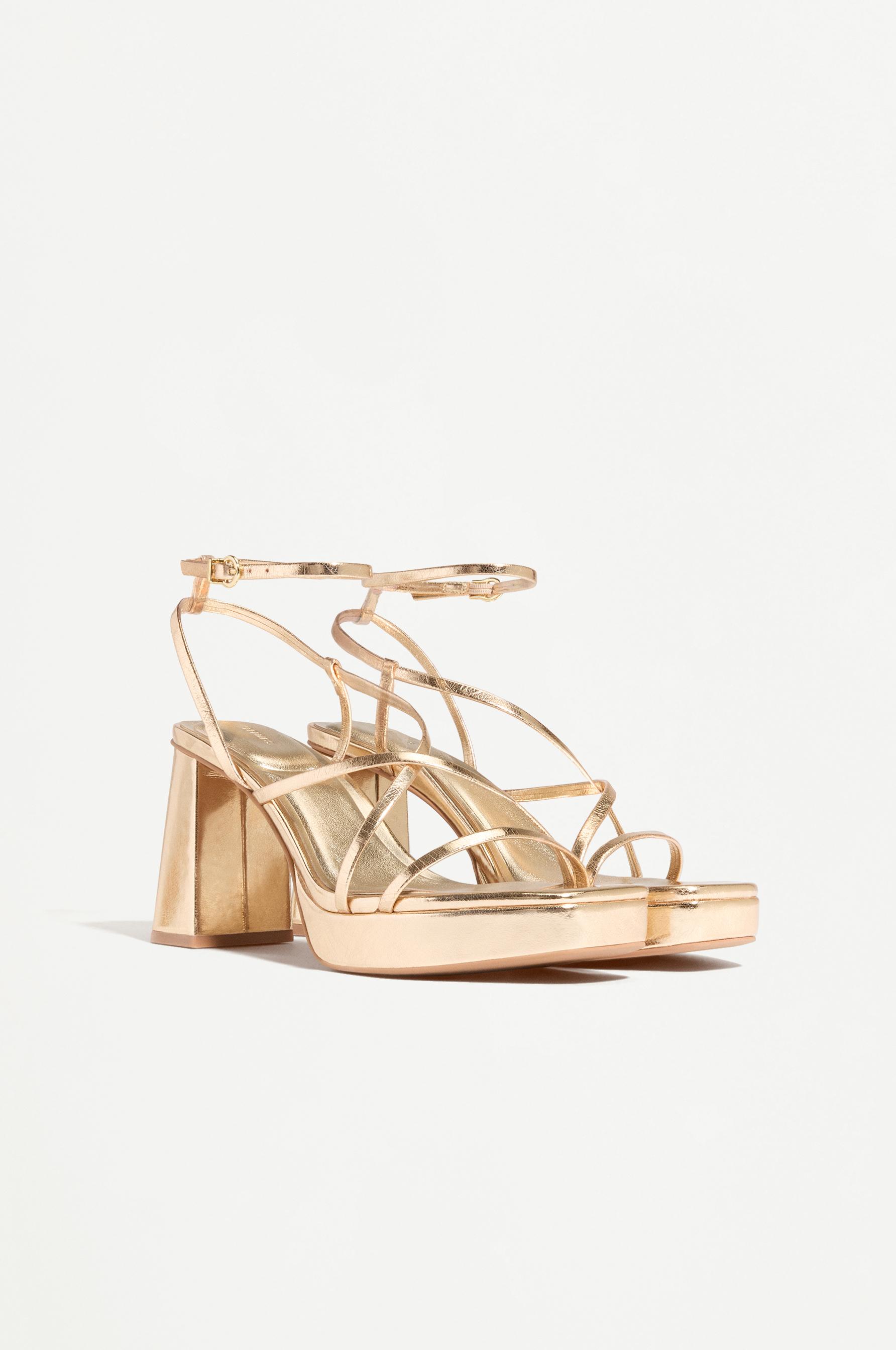 Golden platform sandals — GOLD