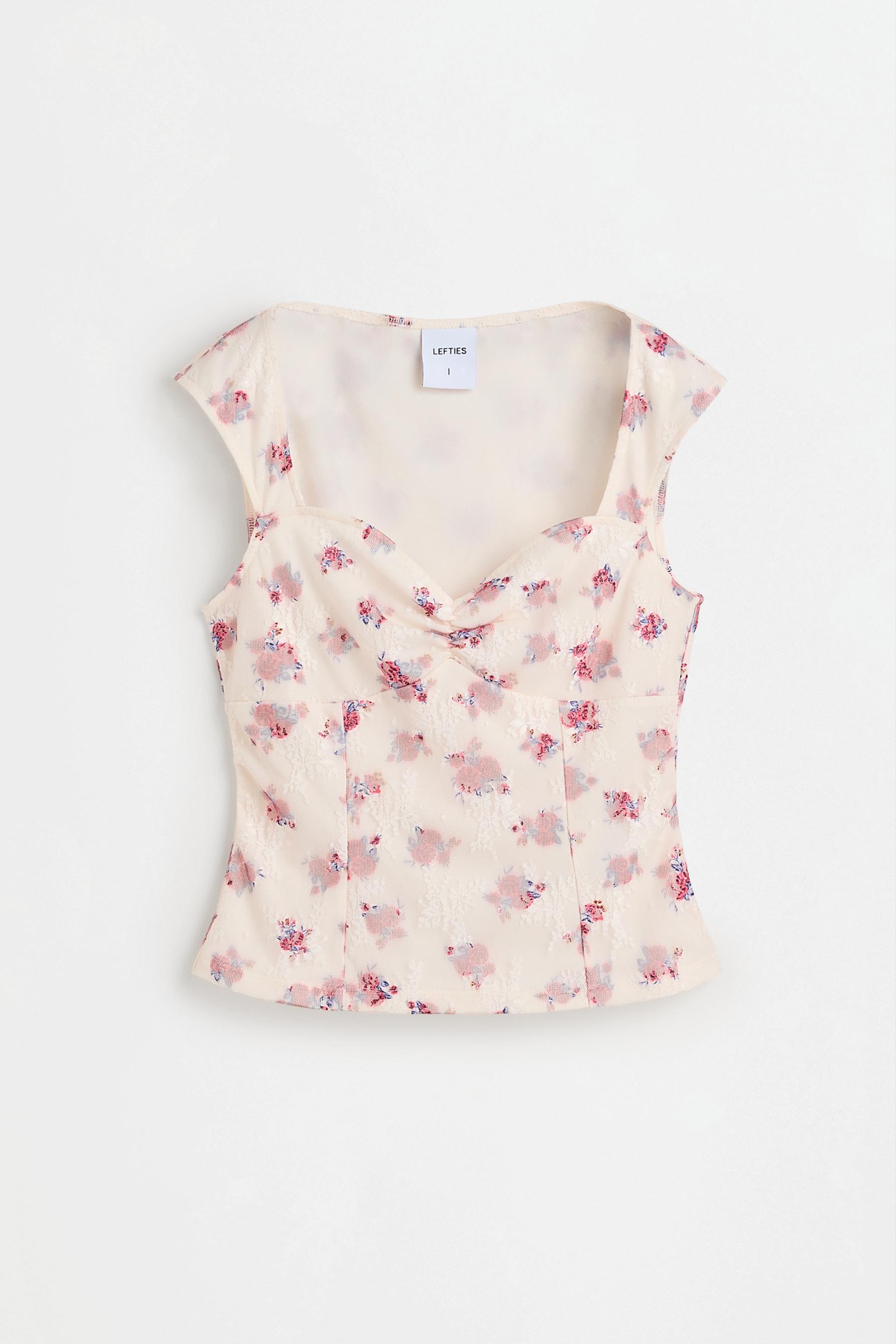 Floral print top — OFF WHITE