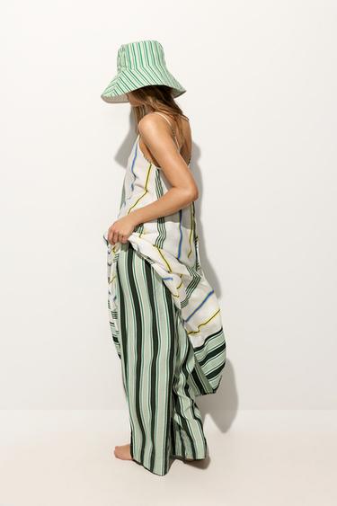 Striped bucket hat — BLUISH GREEN 1
