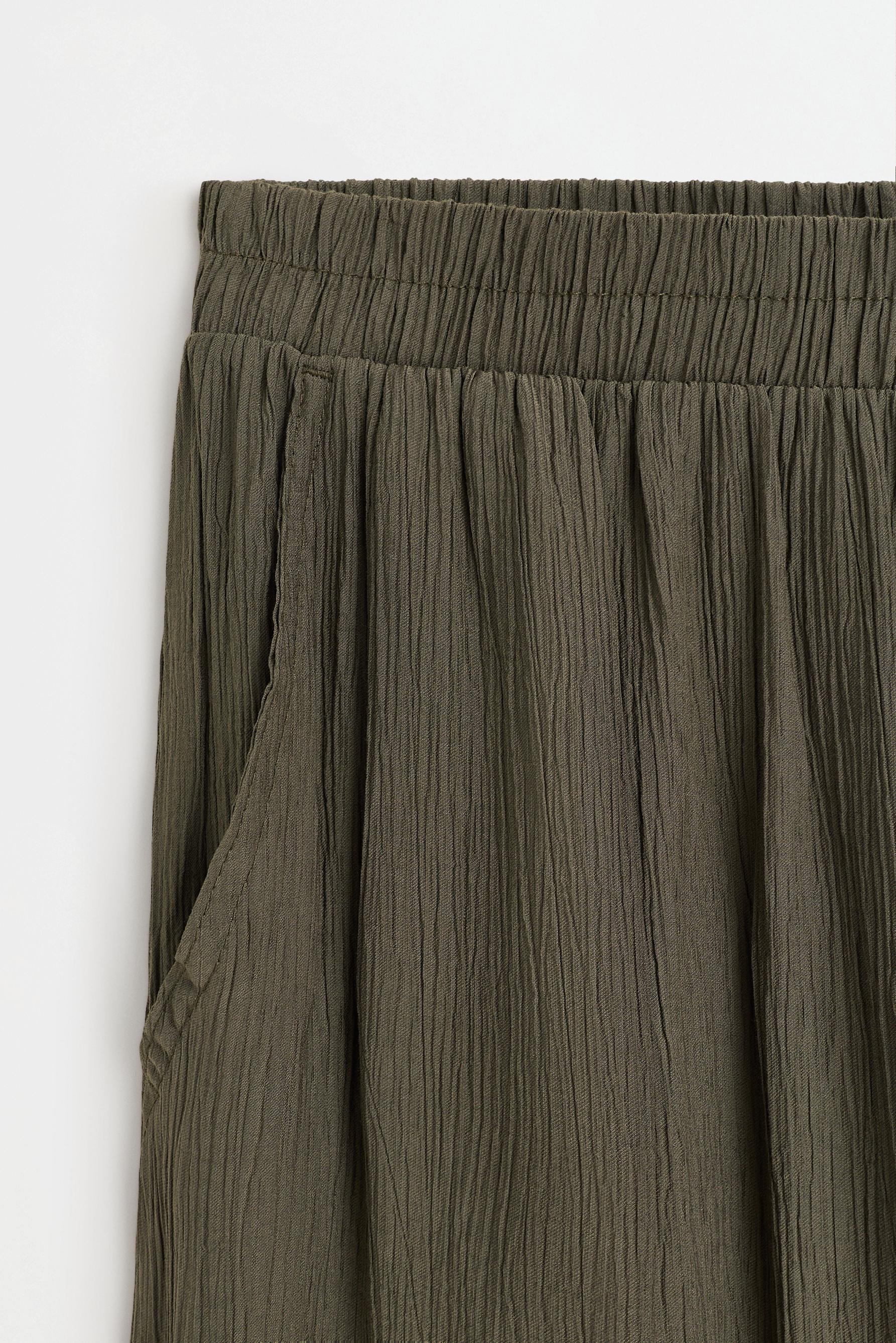 Textured culottes — DARK KHAKI