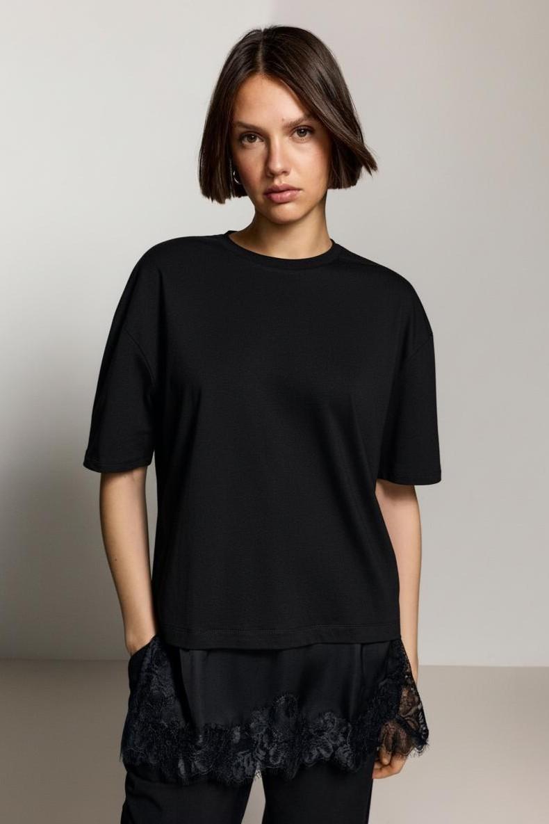 Camiseta bajo satinado