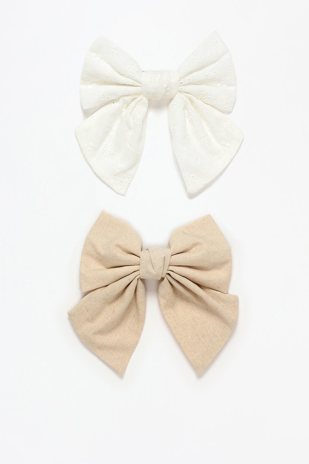 Pack of 2 textured bows