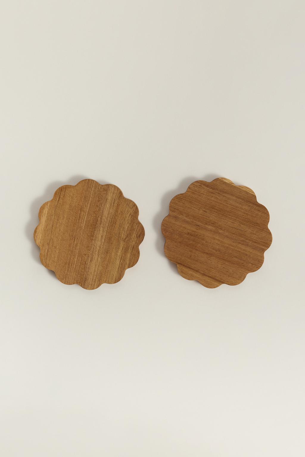 Pack of 2 flower coasters