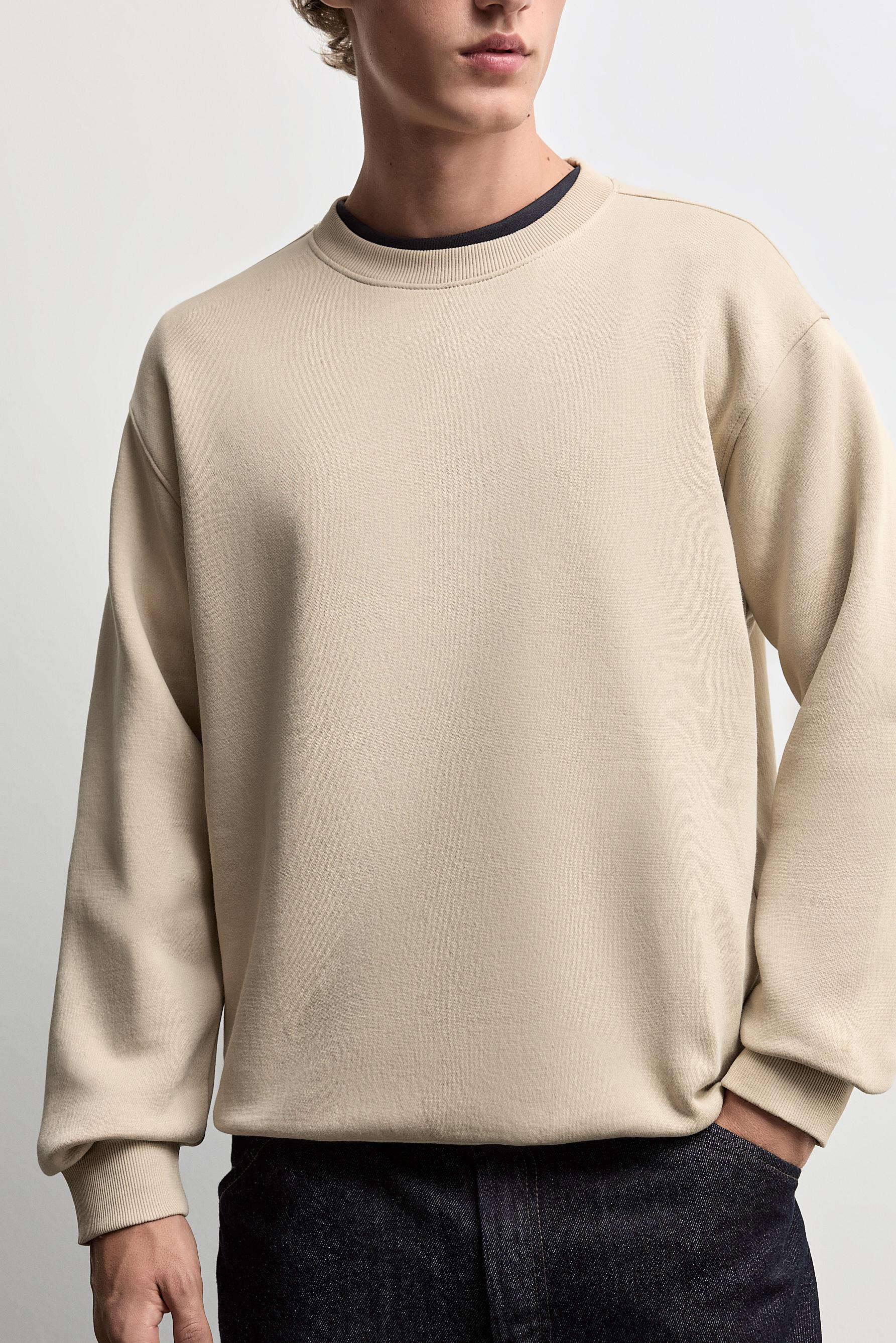 Basic sweatshirt — PALE SAND