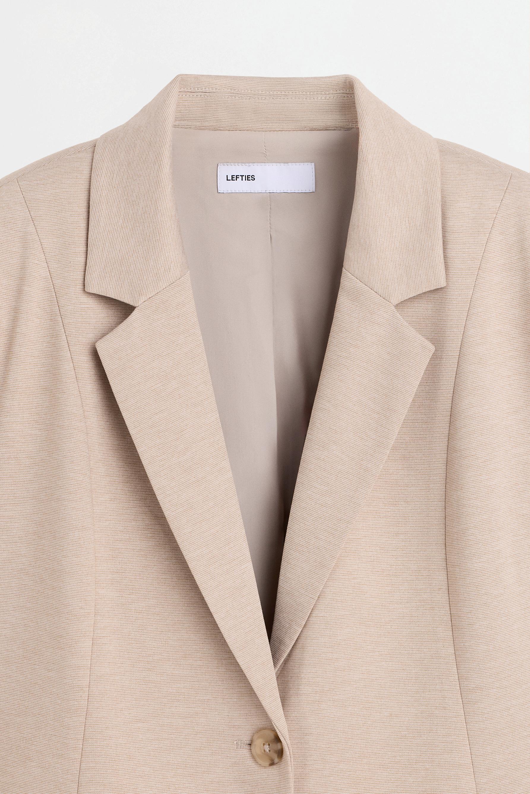 Striped cuff blazer — ECRU