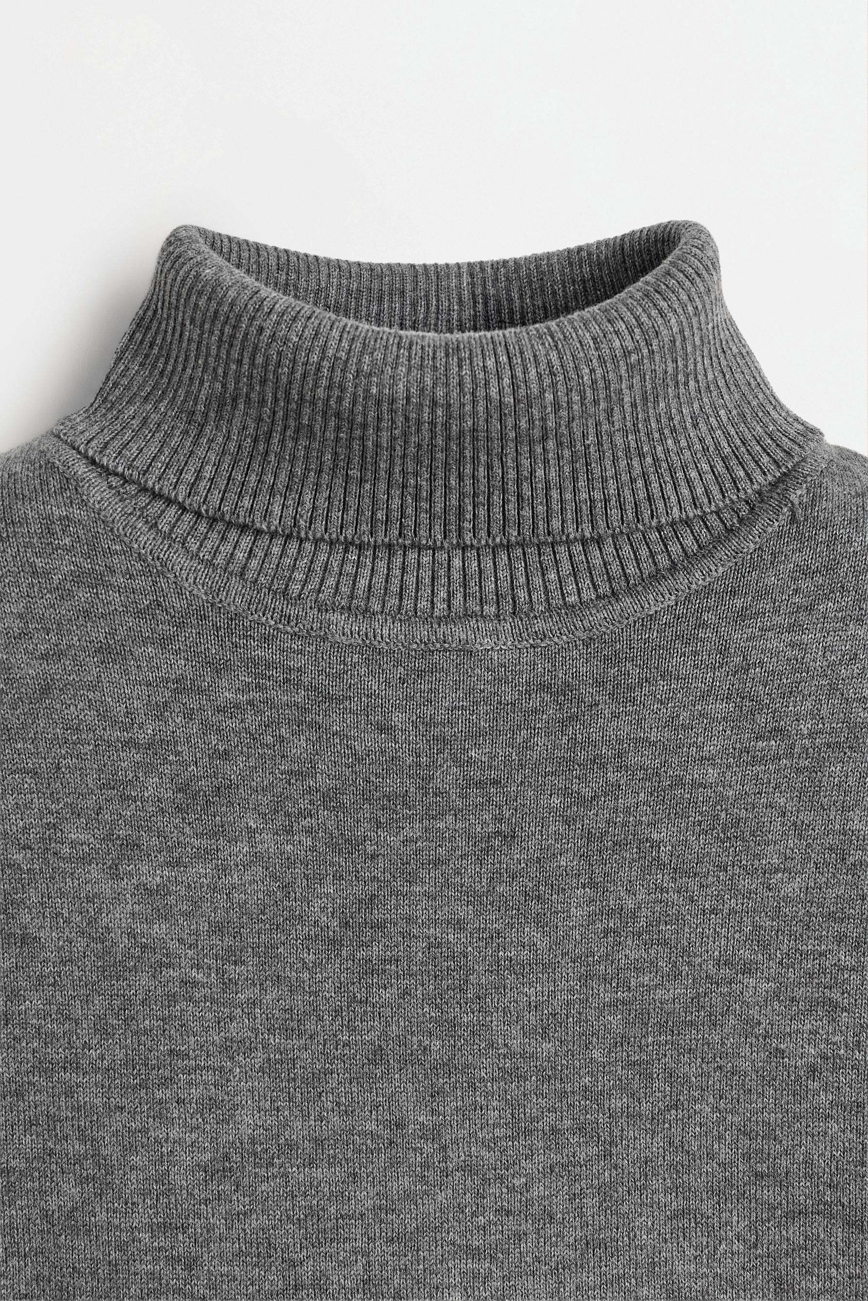 Roll neck sweater — GREY MARL