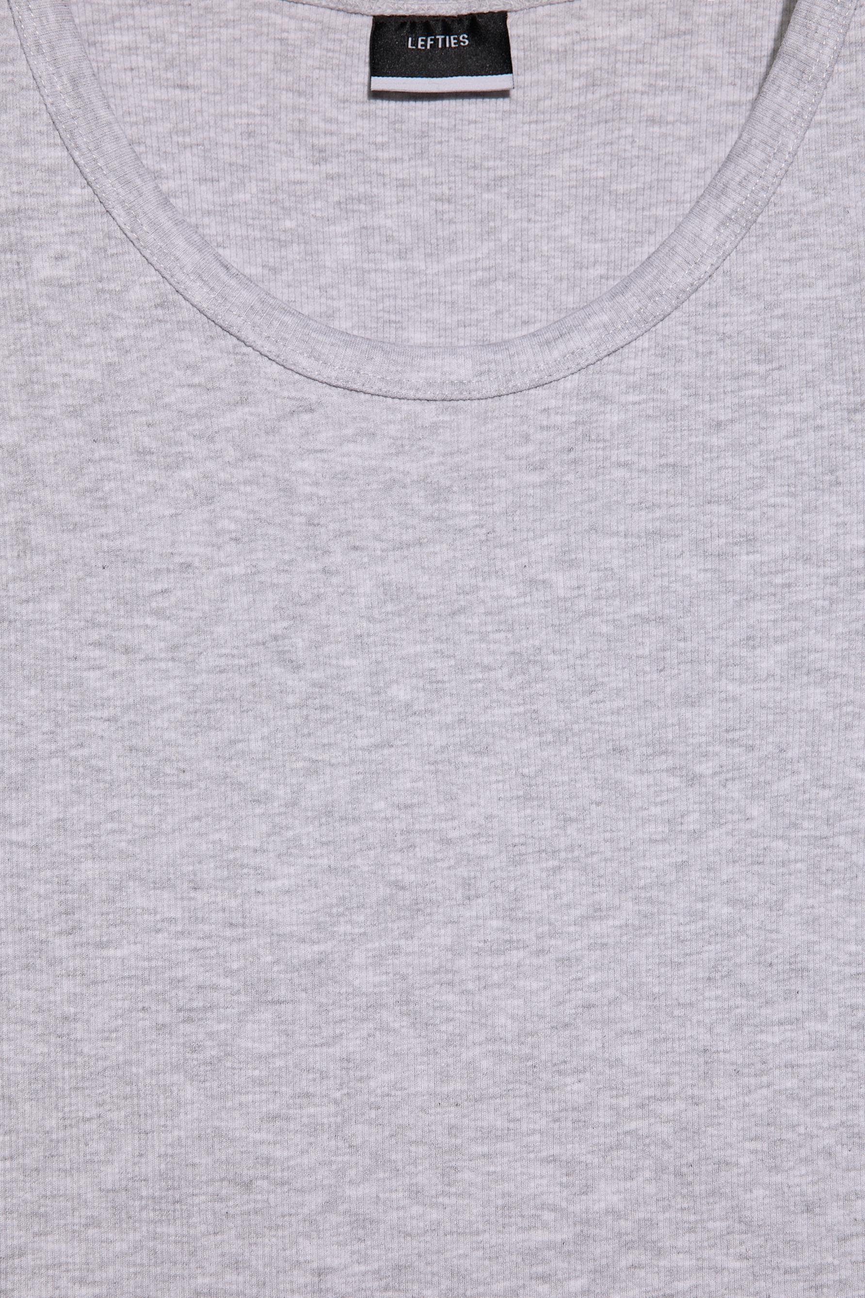 Ribbed vest top — GREY MARL