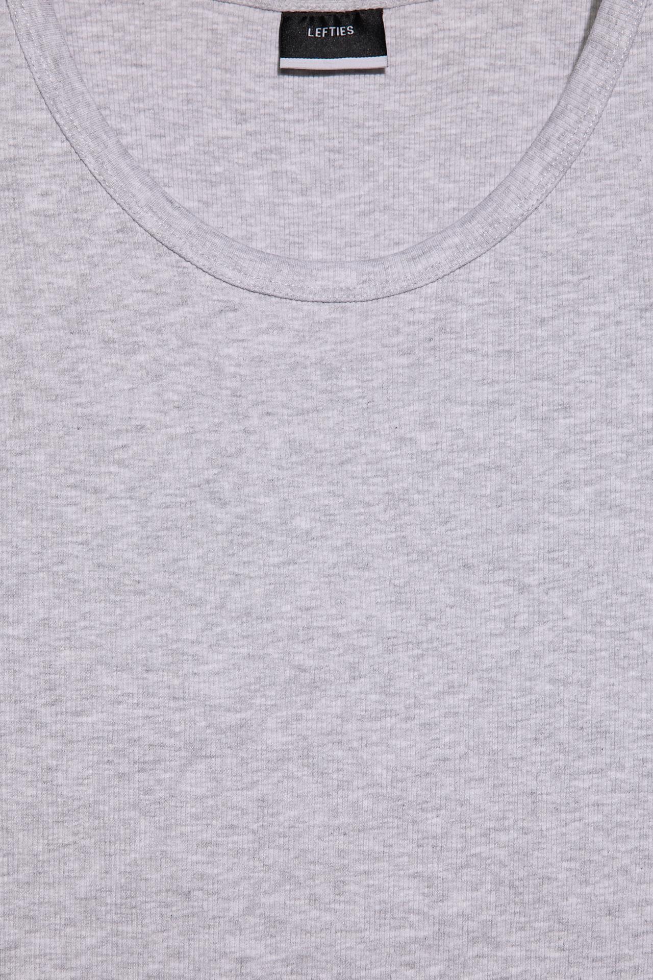 Ribbed vest top — GREY MARL