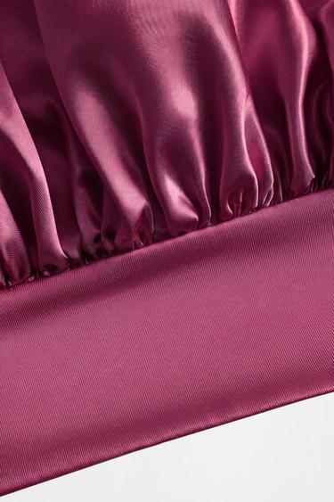 Satin sleep cap — BURGUNDY 2