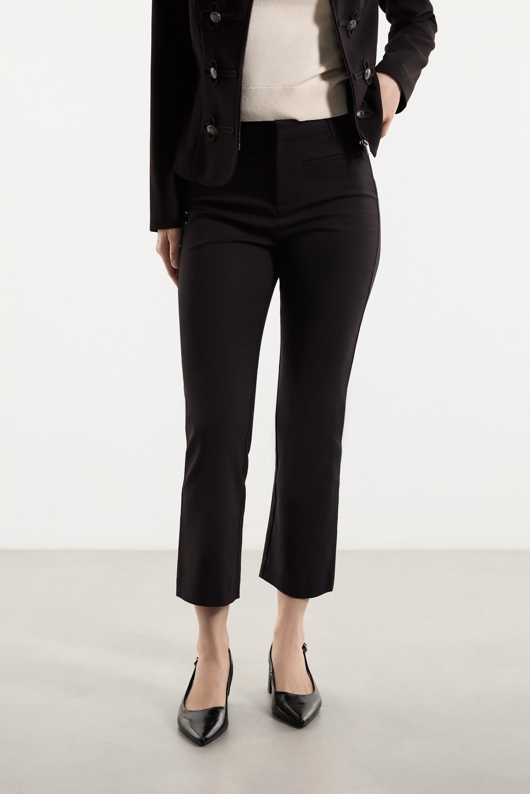 Bell bottom trousers — BLACK