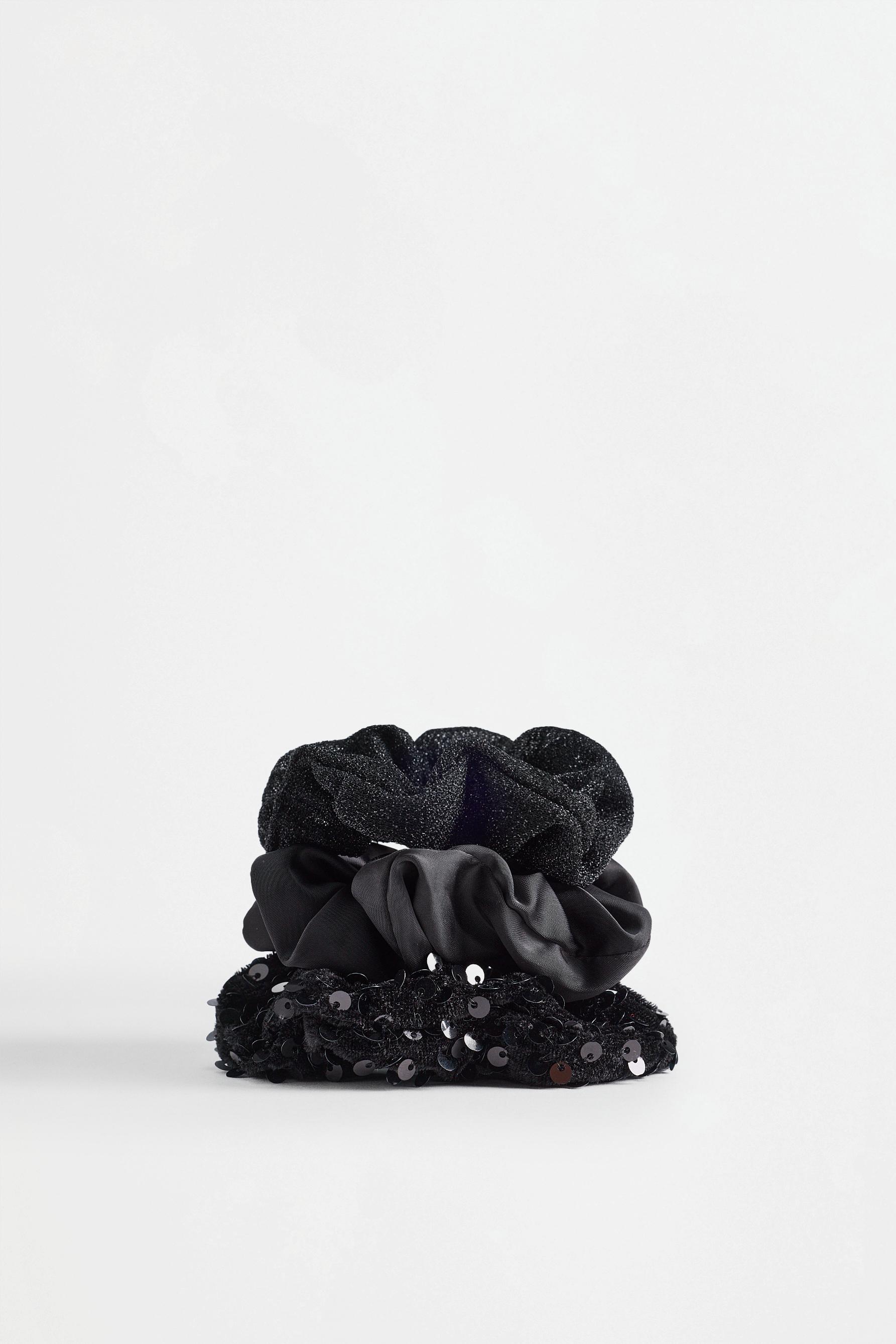 Scrunchies brillos combinados (Pack 3)