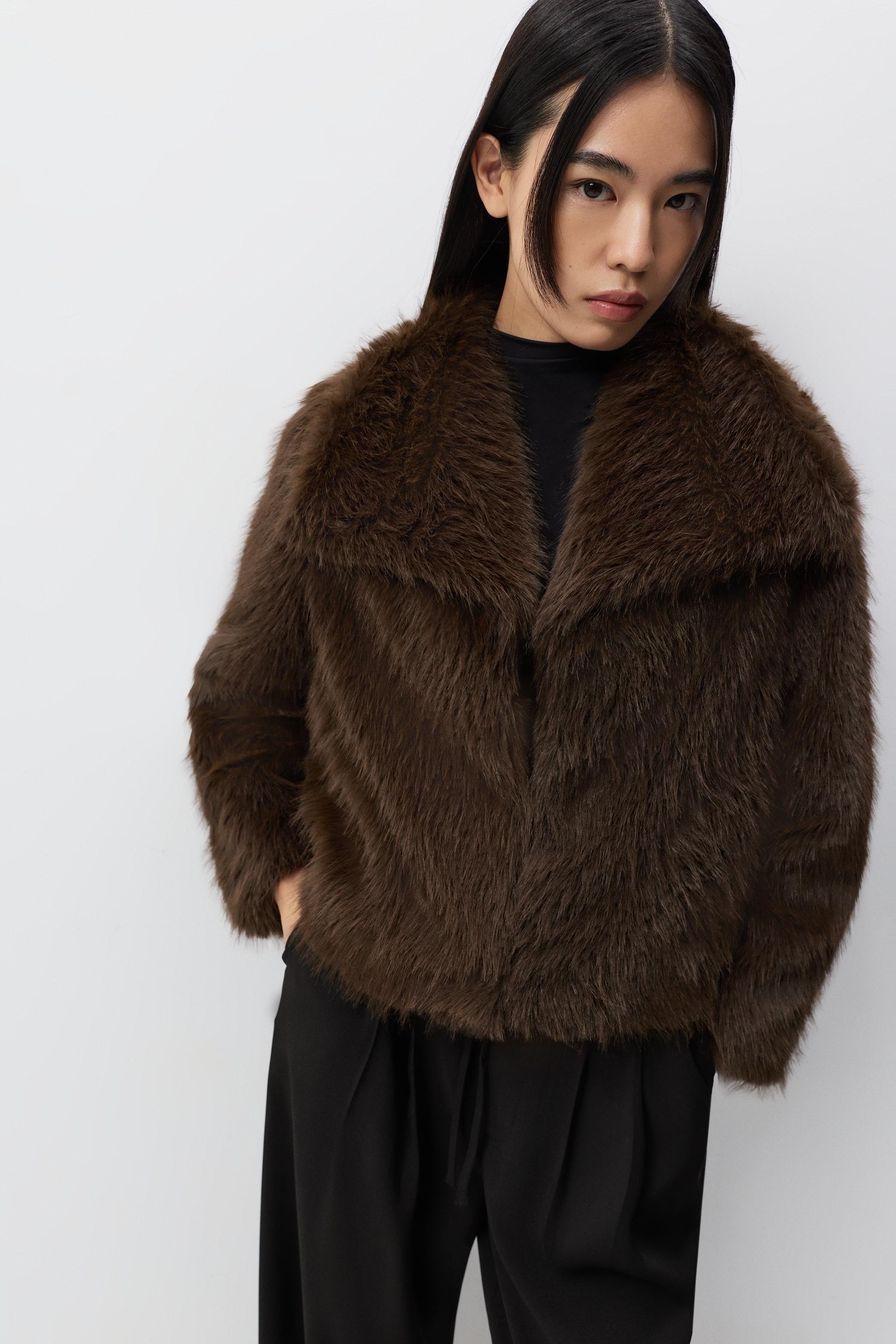 Chaqueta efecto pelo