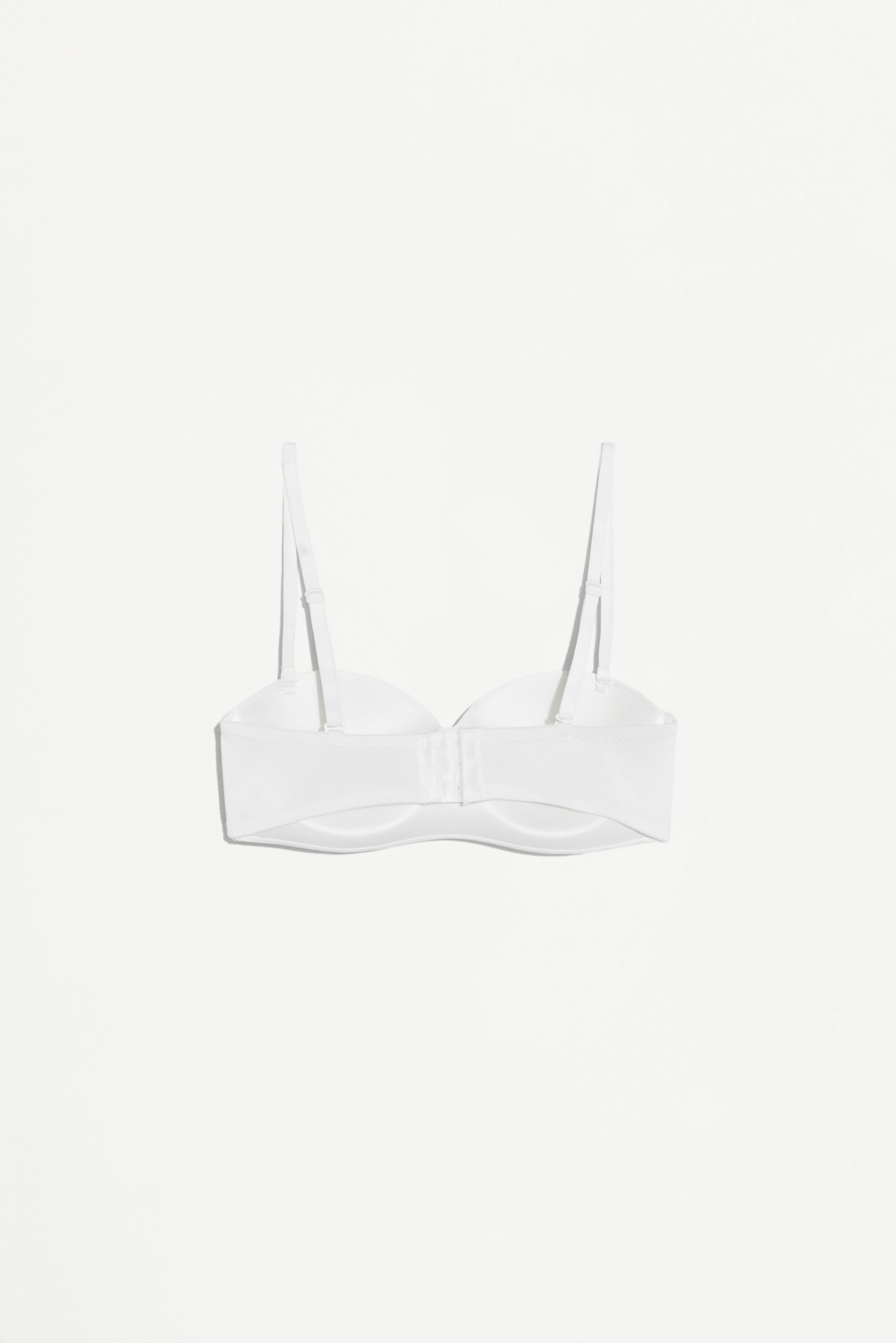 Pre-shaped bandeau bra — WHITE