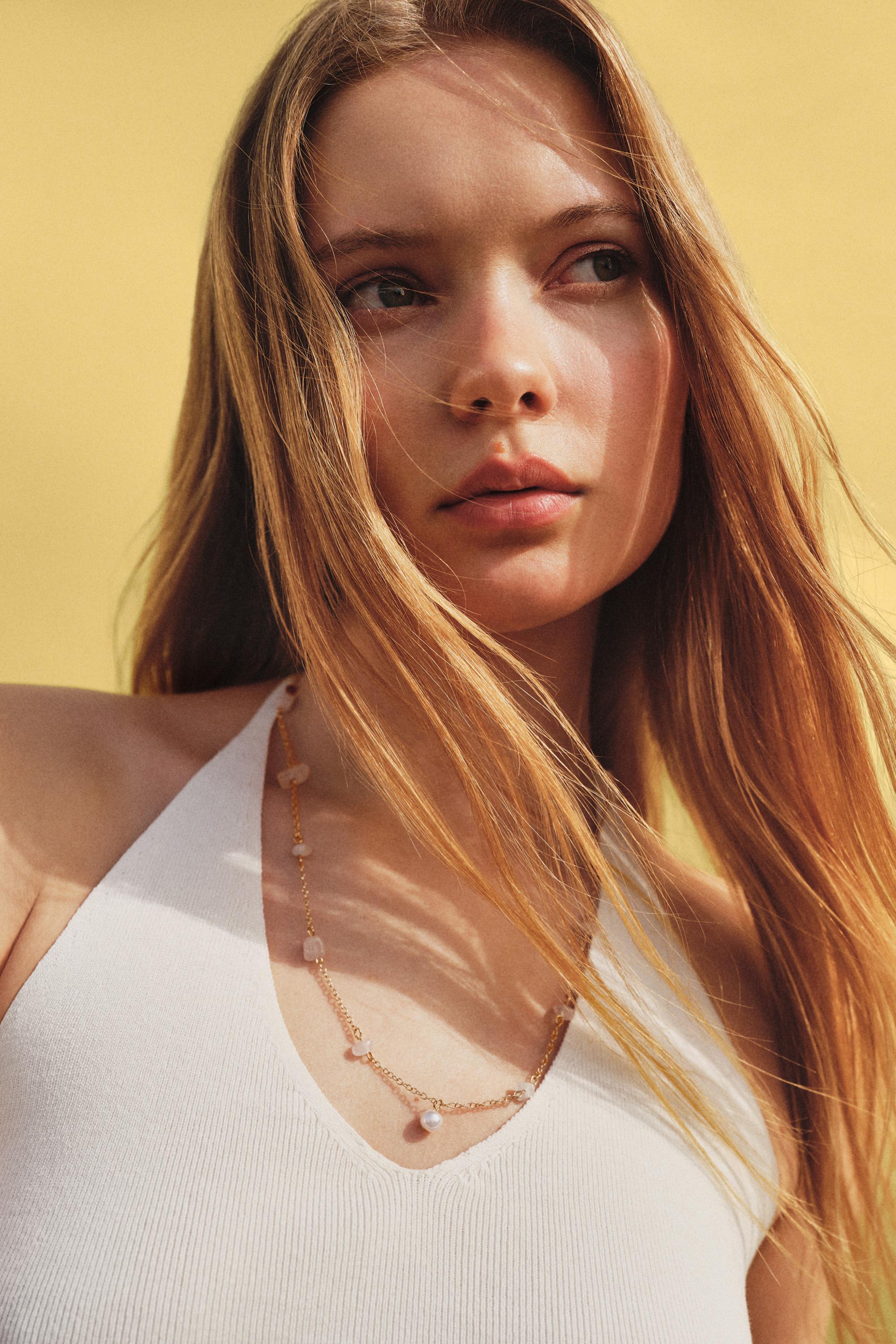 Halter knit top — OFF WHITE