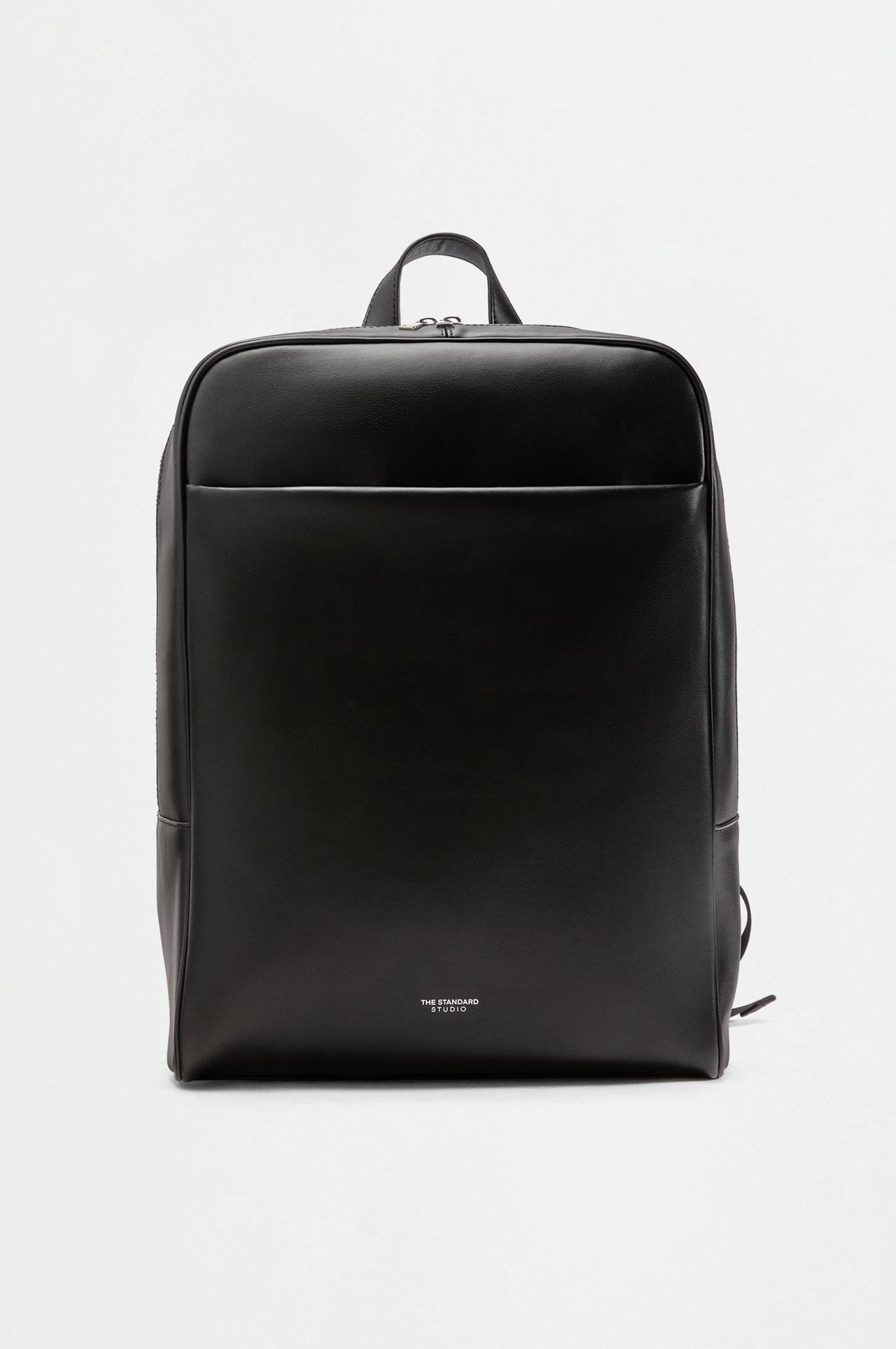 Dressy logo backpack — BLACK