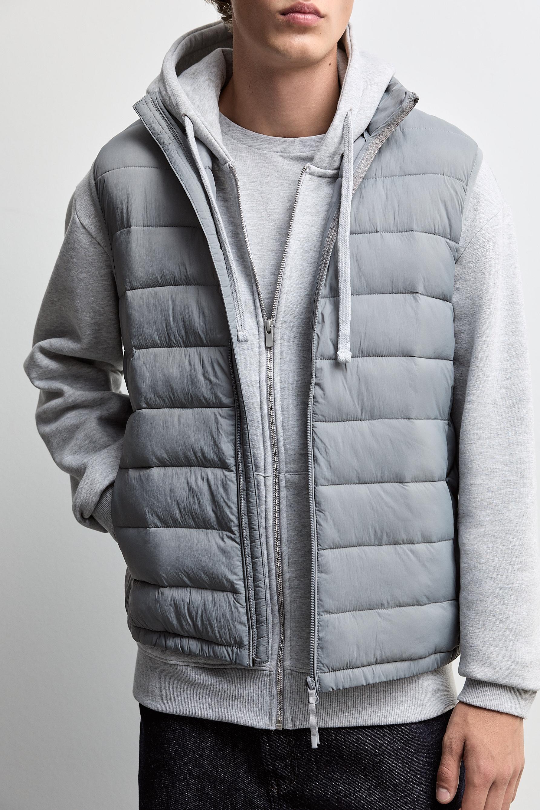Lightweight quilted gilet — PALE GREY