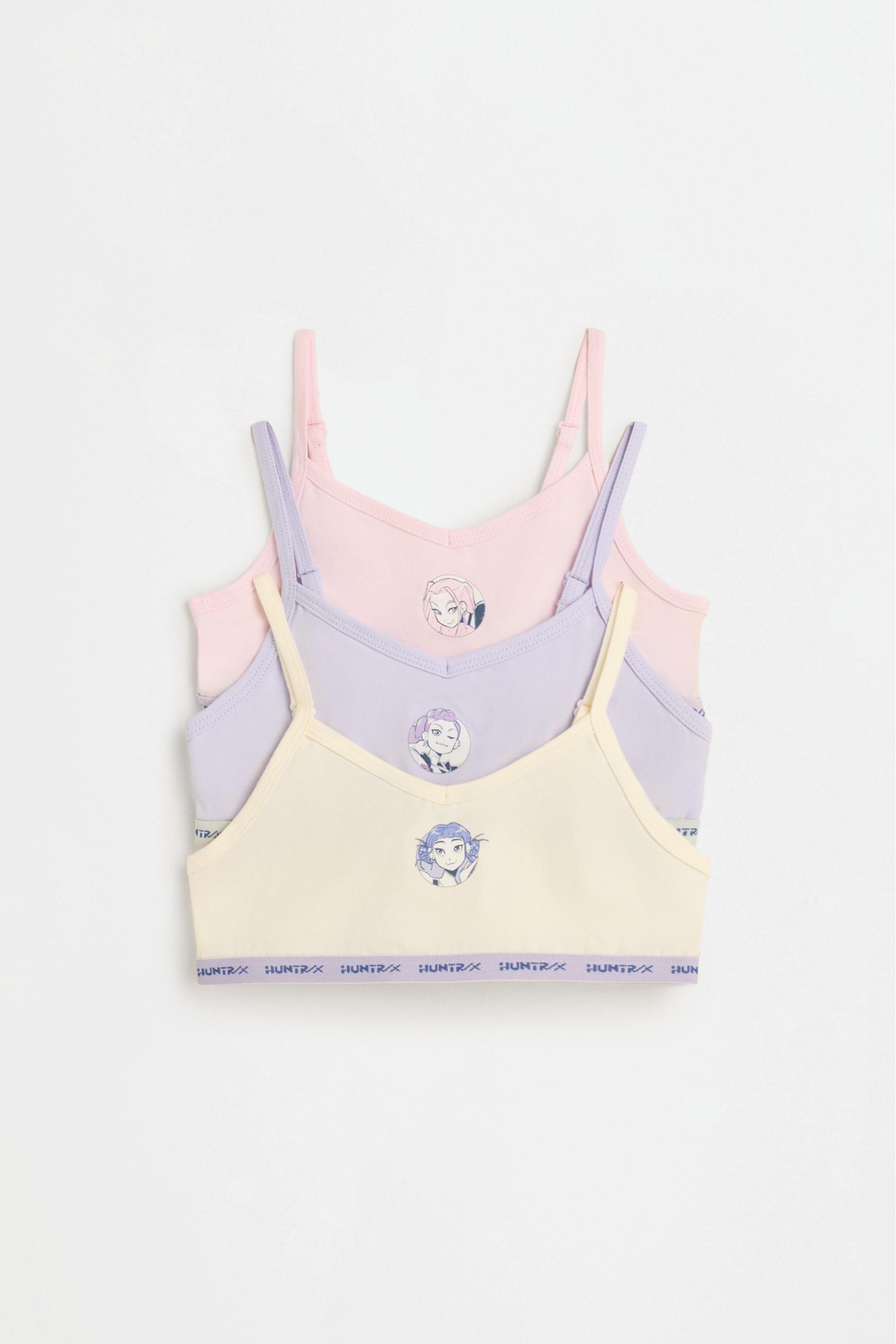 Huntrix K-Pop Demon Hunters ™/© Netflix Triangle Top (3-Pack) — LILAC/WHITE