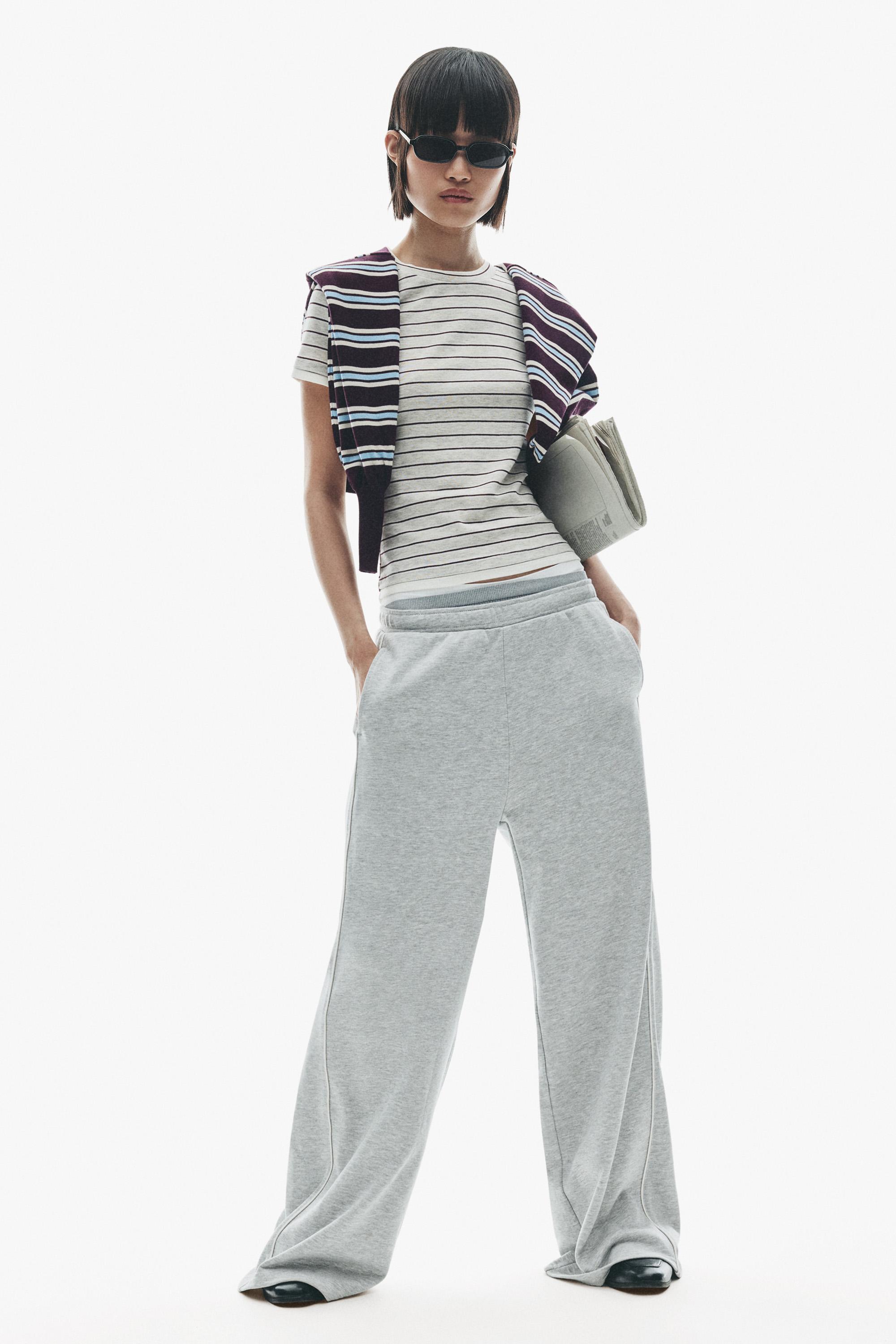 Striped T-shirt — GREY MARL