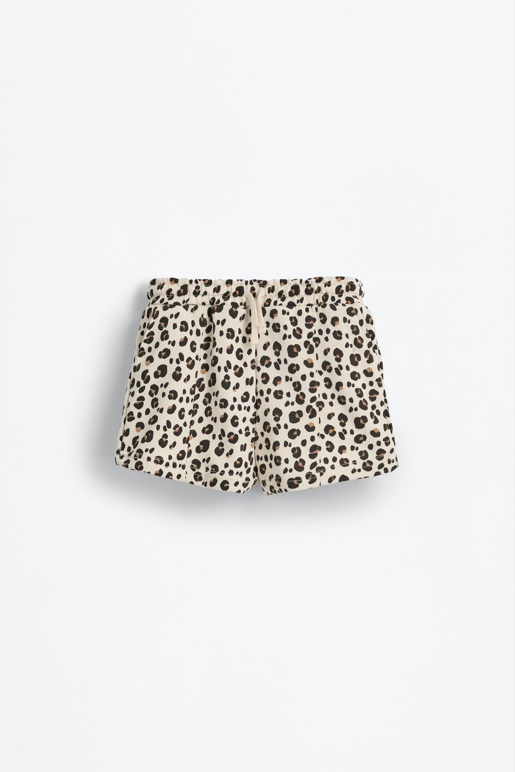 Printed plush shorts