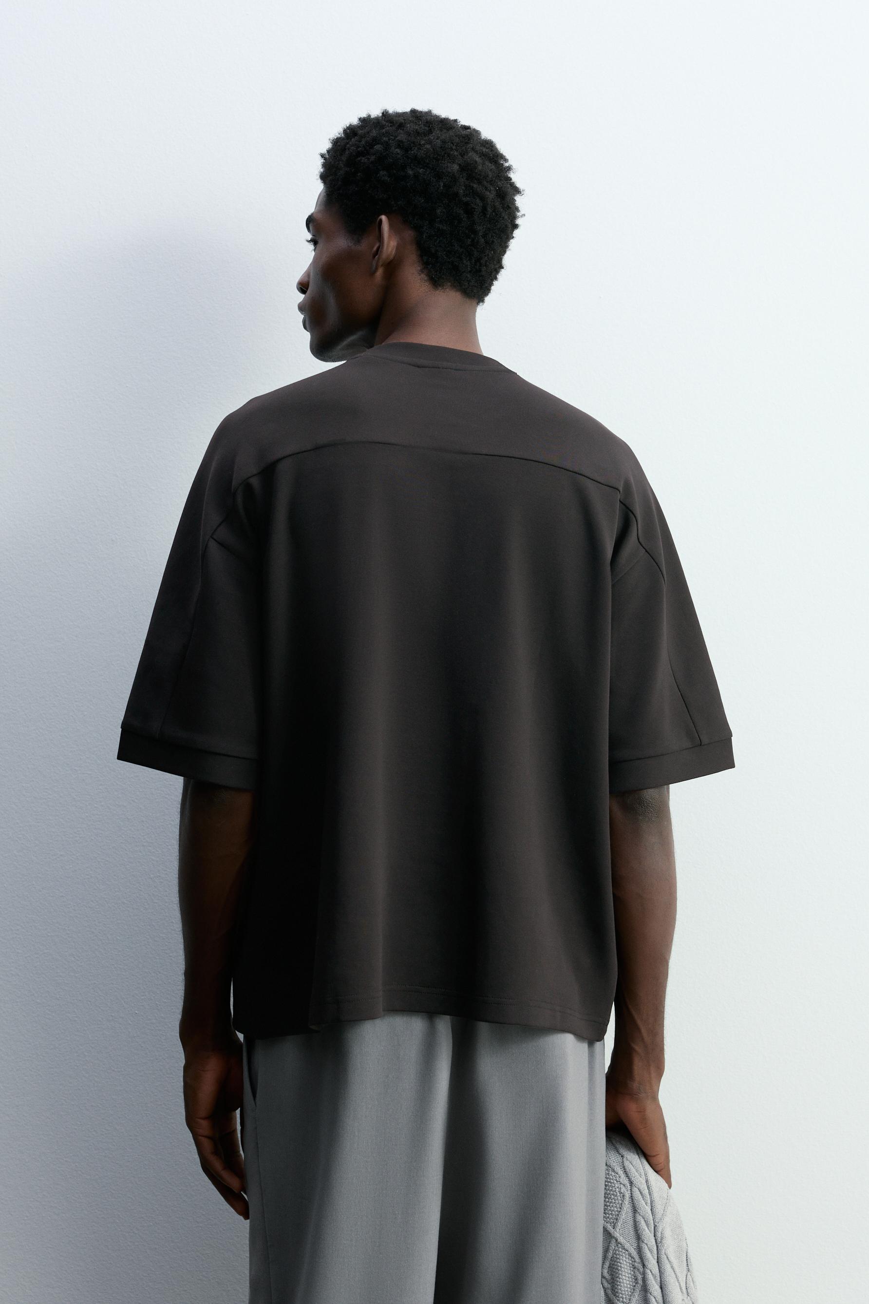 Heavy interlock T-shirt — BLACK
