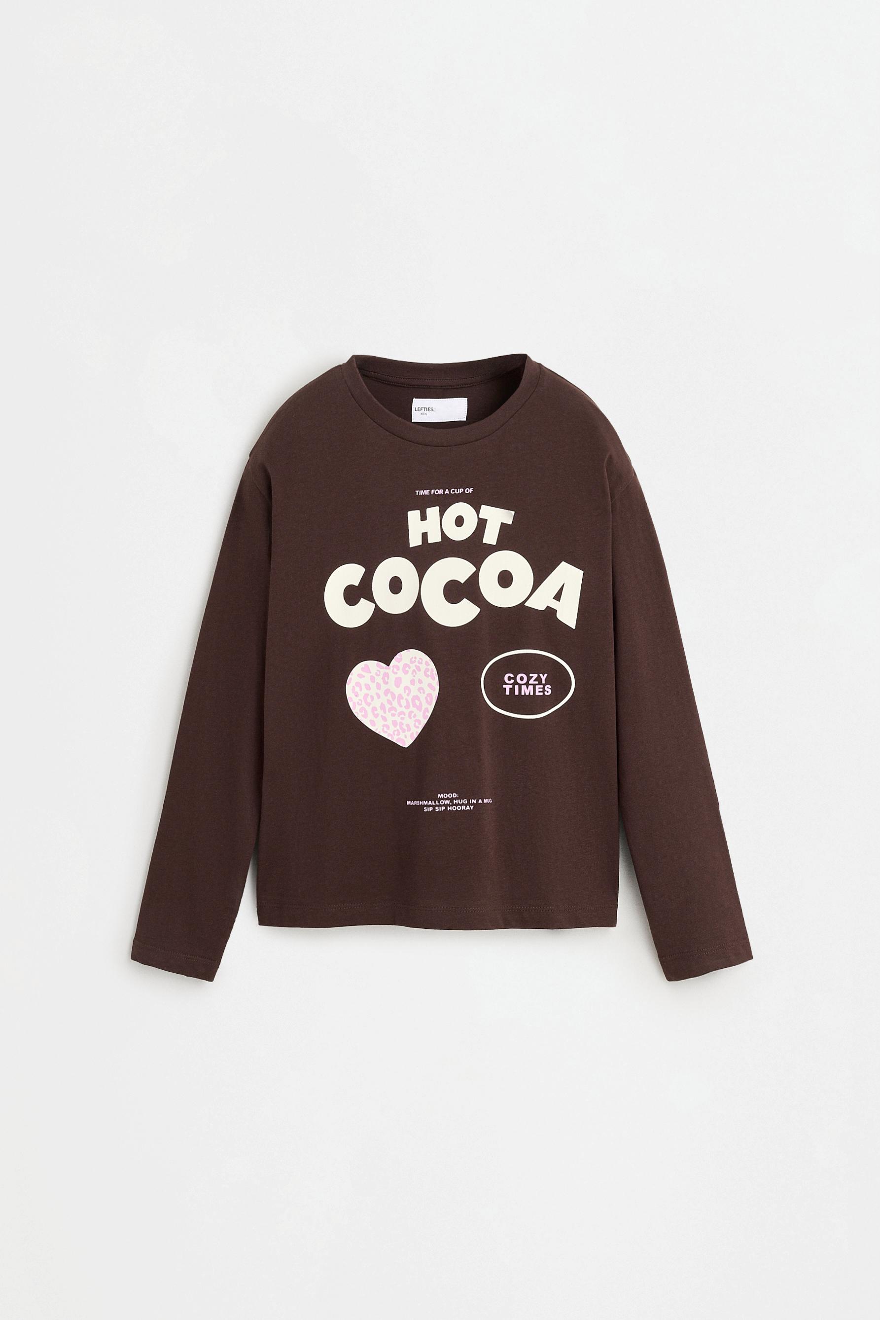 Printed T-shirt — DARK BROWN