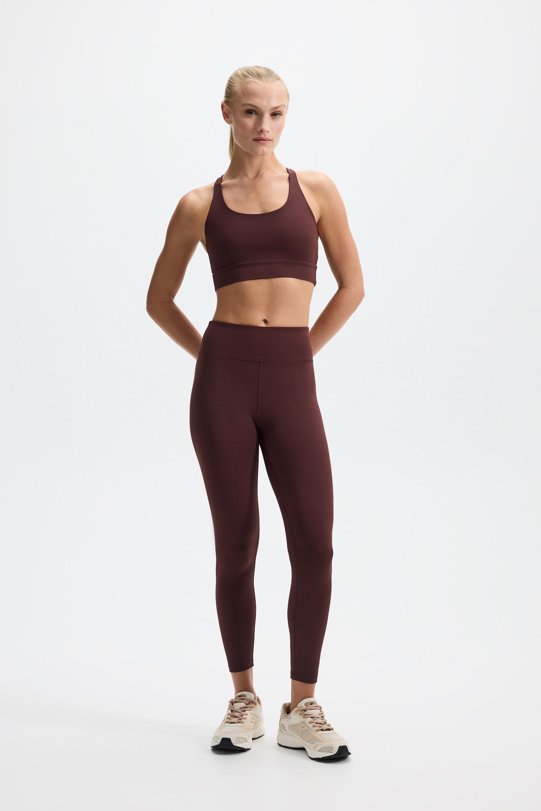 Crossover strap sports top — WINE
