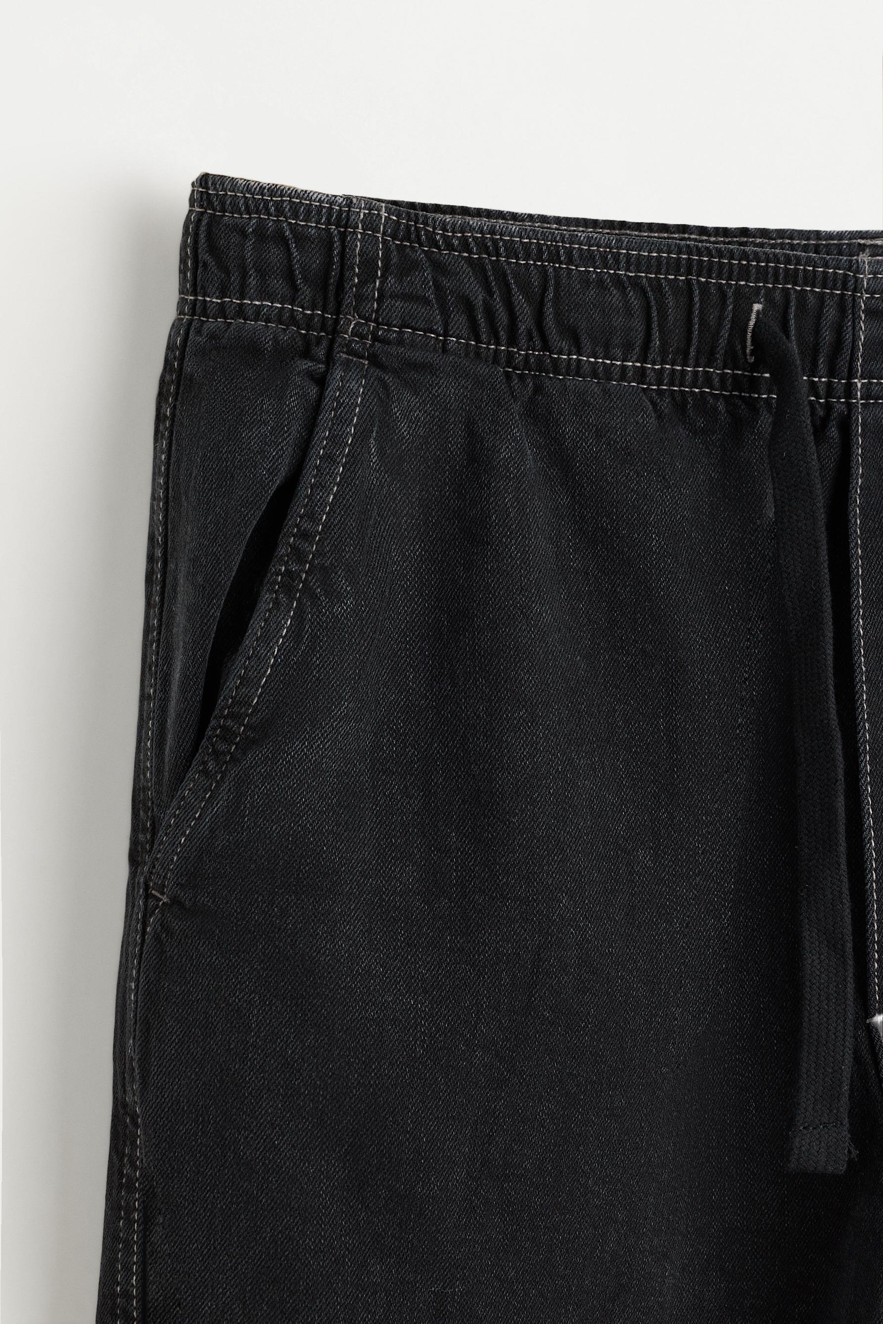 Baggy jogger jeans — BLACK