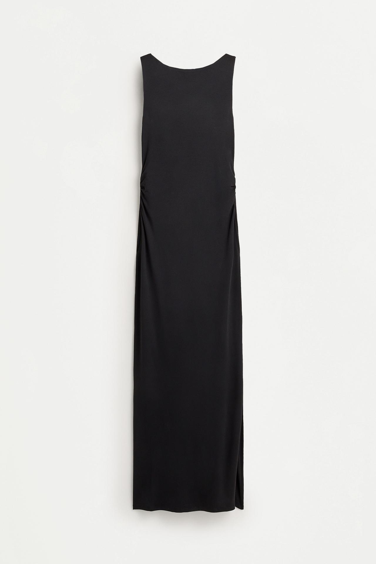 Polyamide midi dress — BLACK