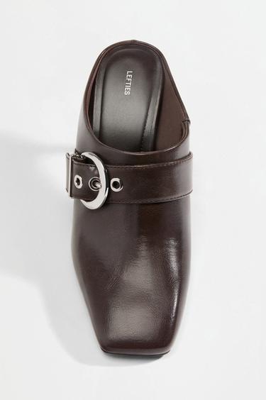Buckle mule — BROWN 3
