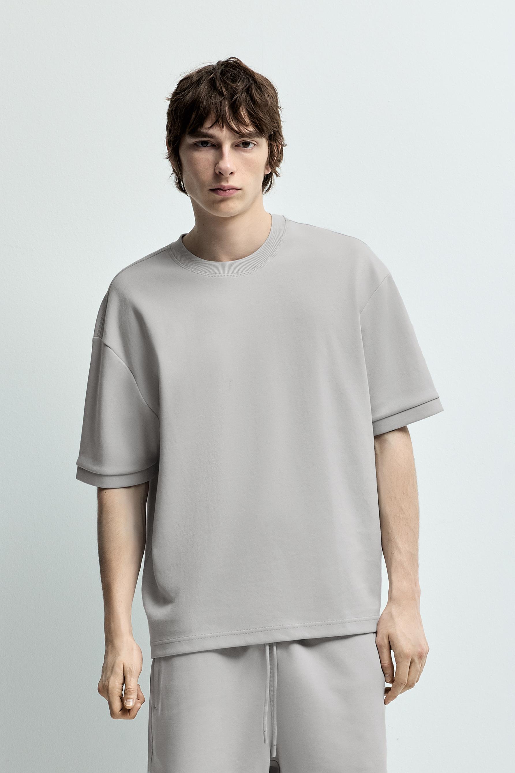 Heavy interlock T-shirt — PALE BLUE