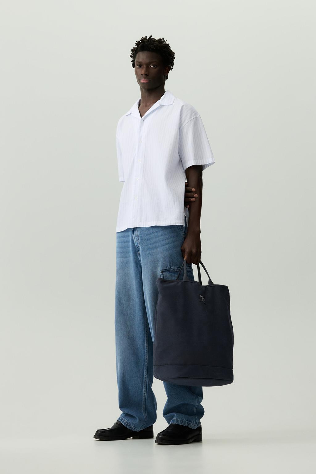 Striped boxy fit shirt