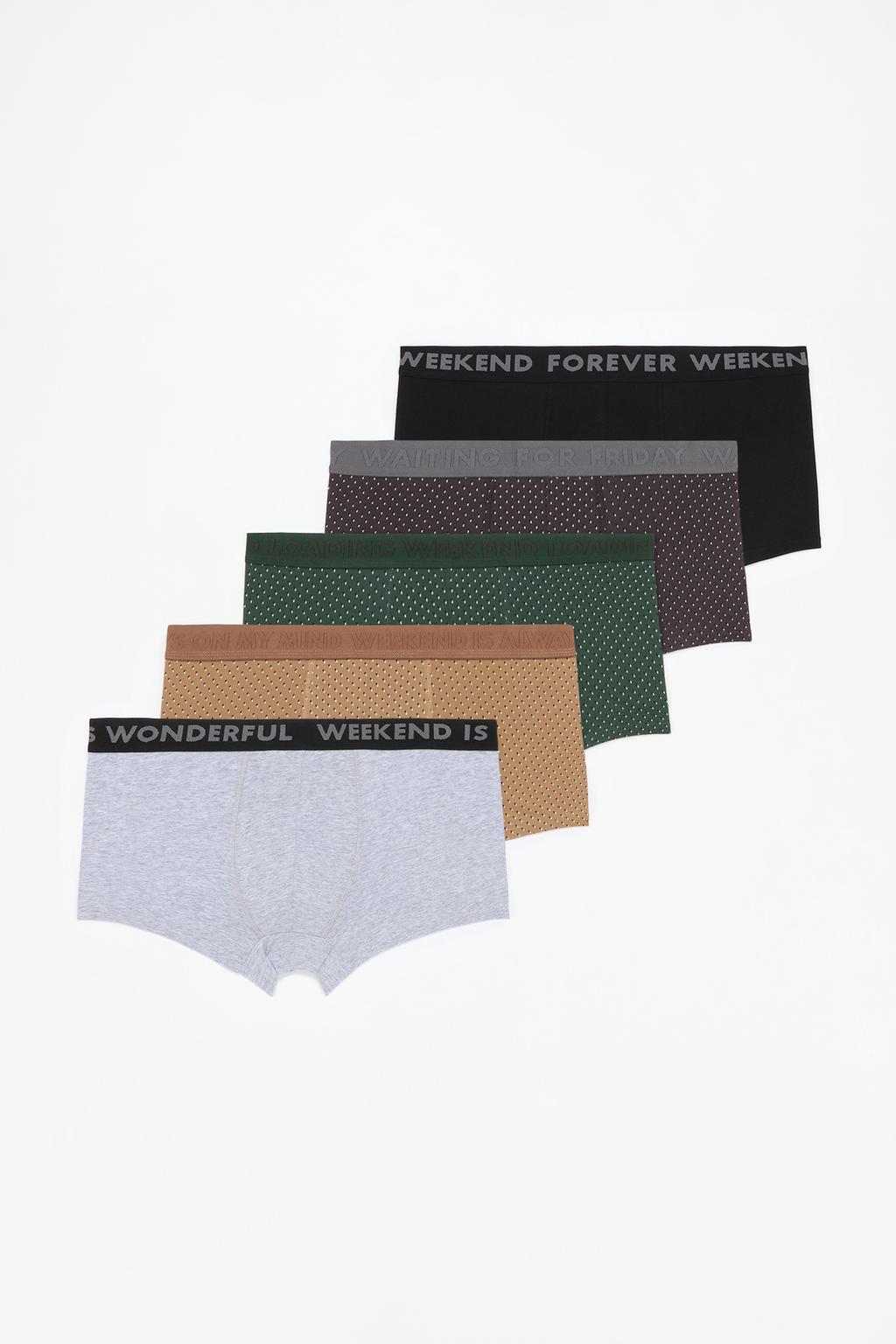 Pack de 5 boxers combinados