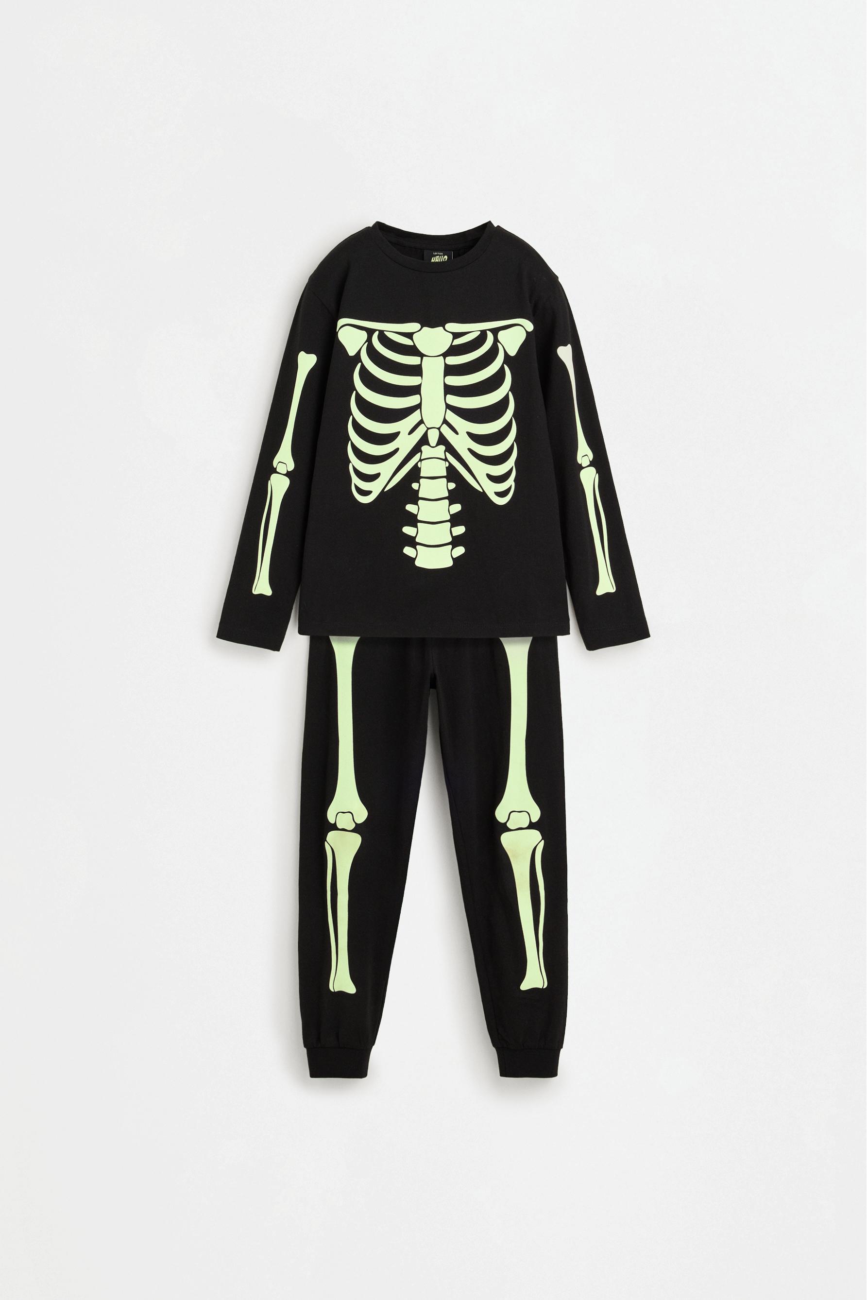Niño | Pijama esqueleto brilla en la oscuridad