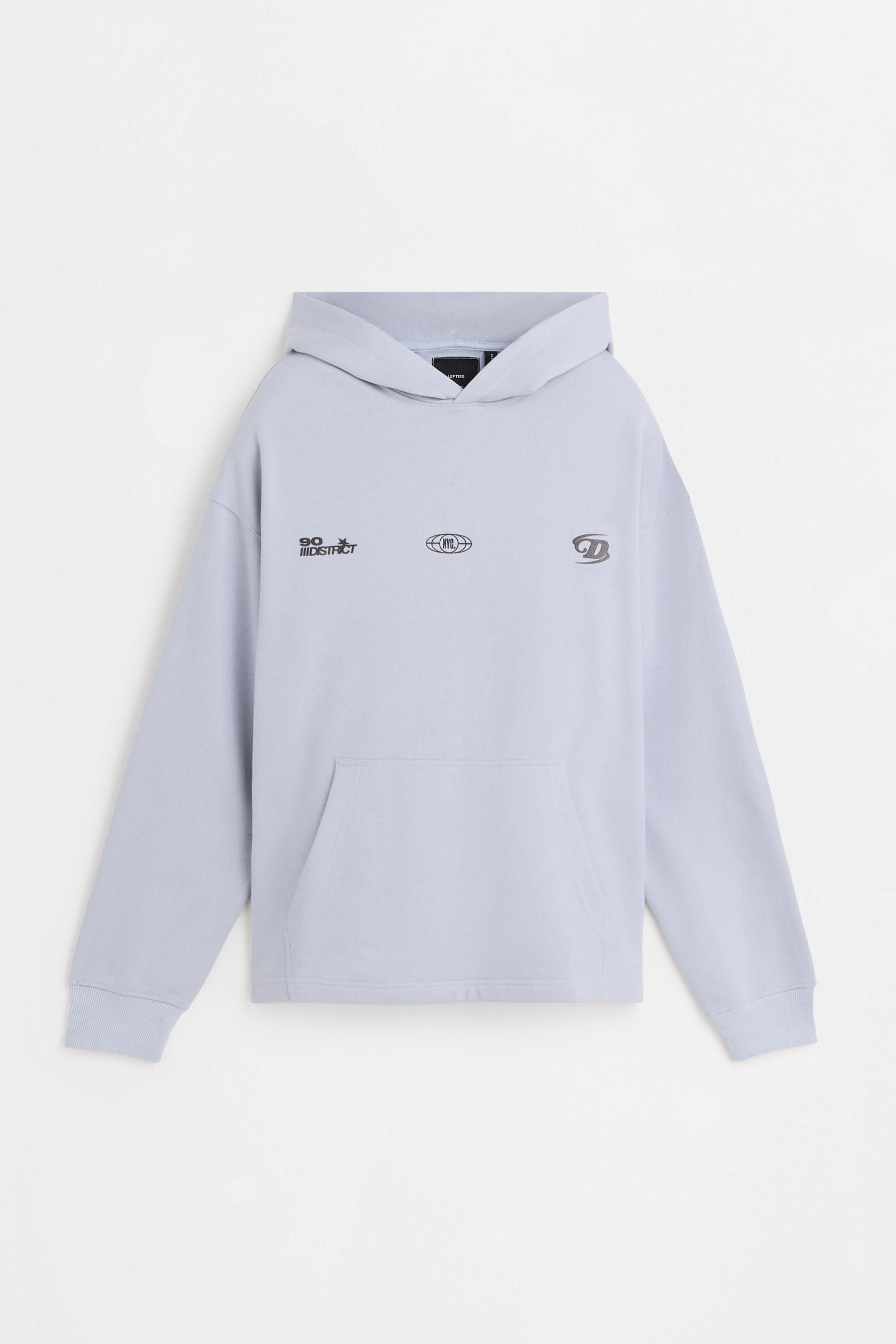 Printed hoodie — PALE BLUE