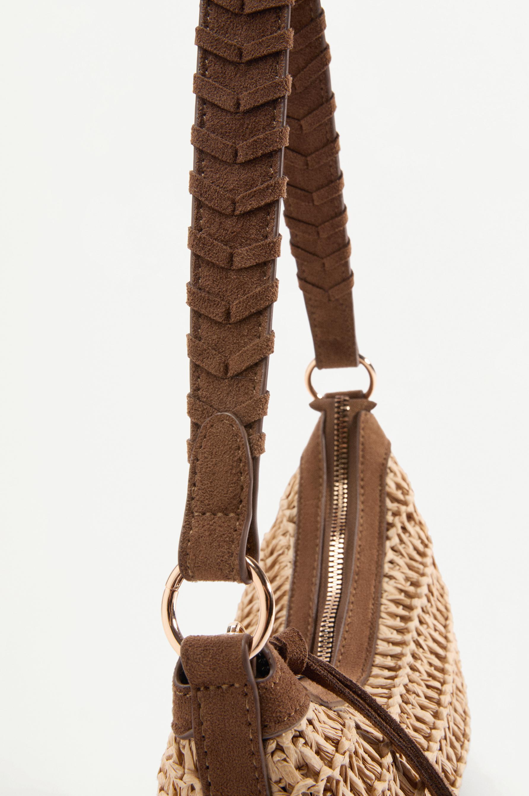 Paper shoulder bag — BEIGE