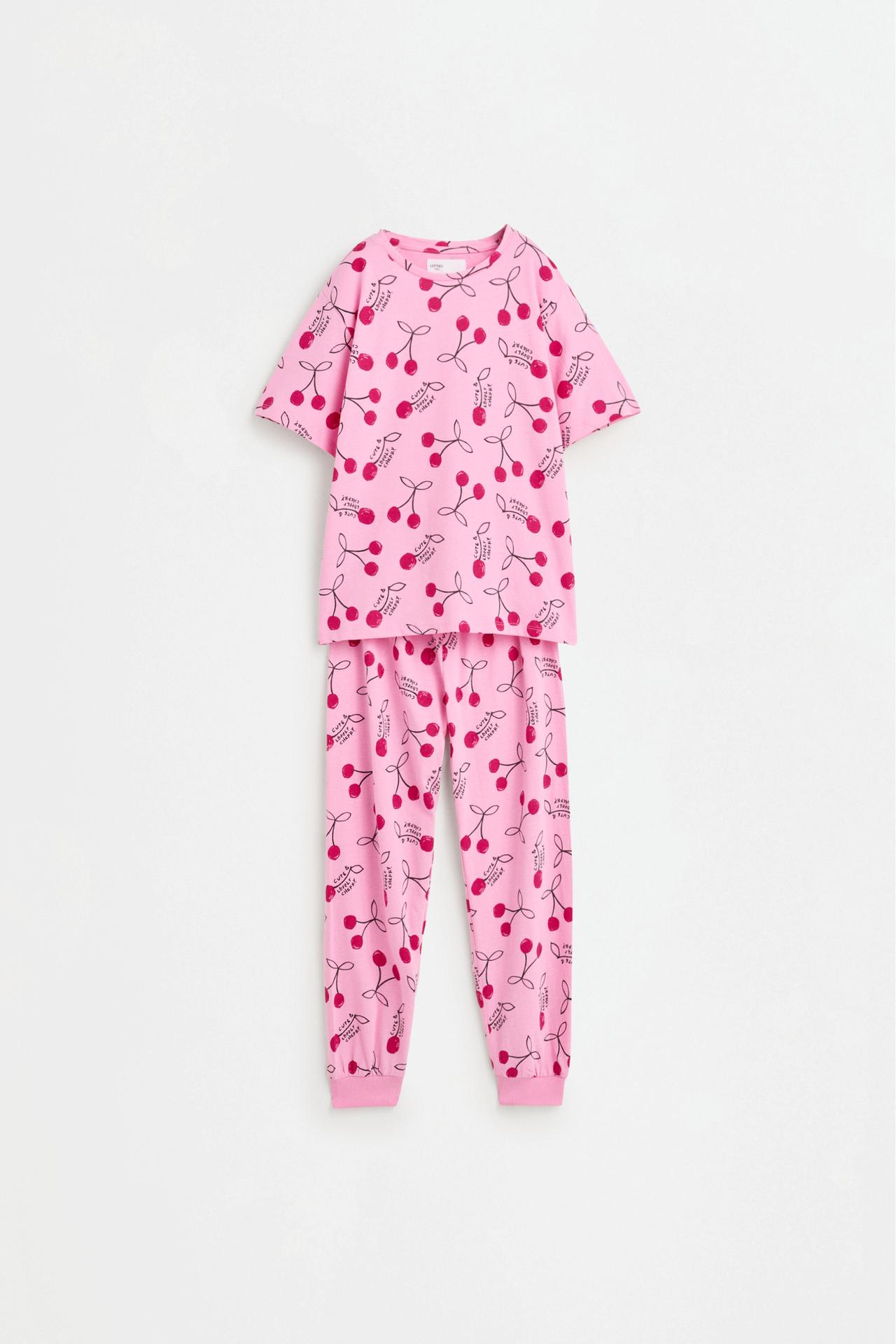 Cherry print pyjamas — BUBBLEGUM PINK