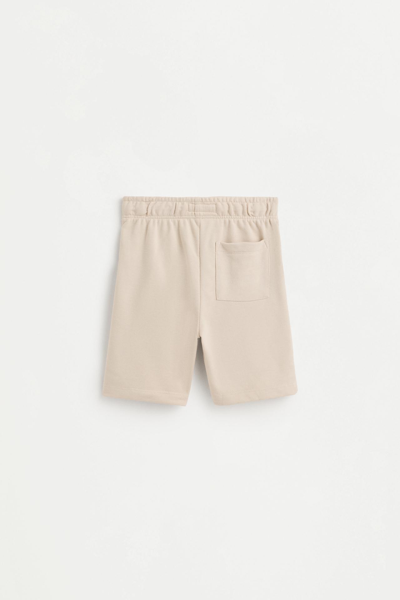 Jogger plush Bermuda shorts — PALE SAND