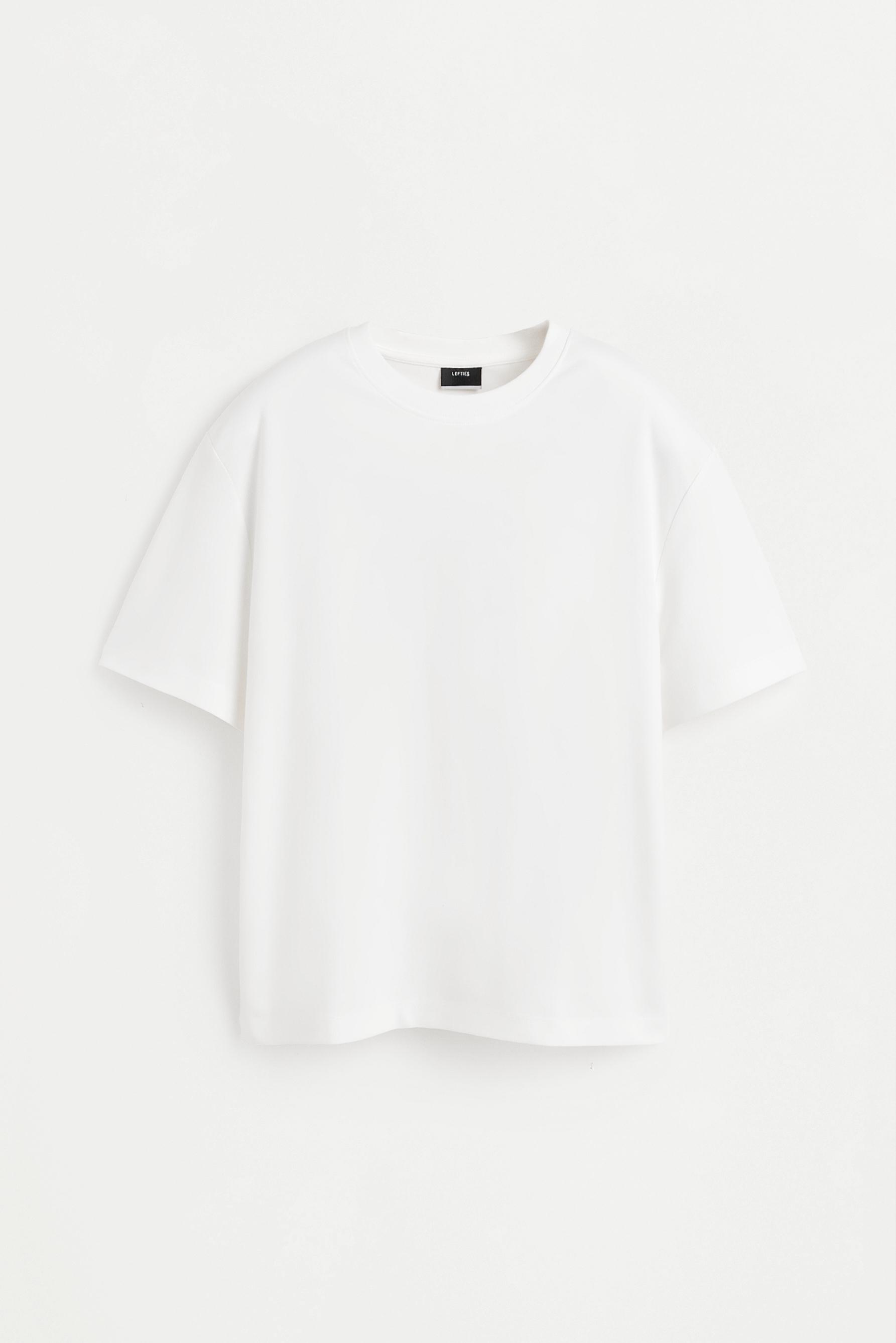 Basic interlock T-shirt — OFF WHITE