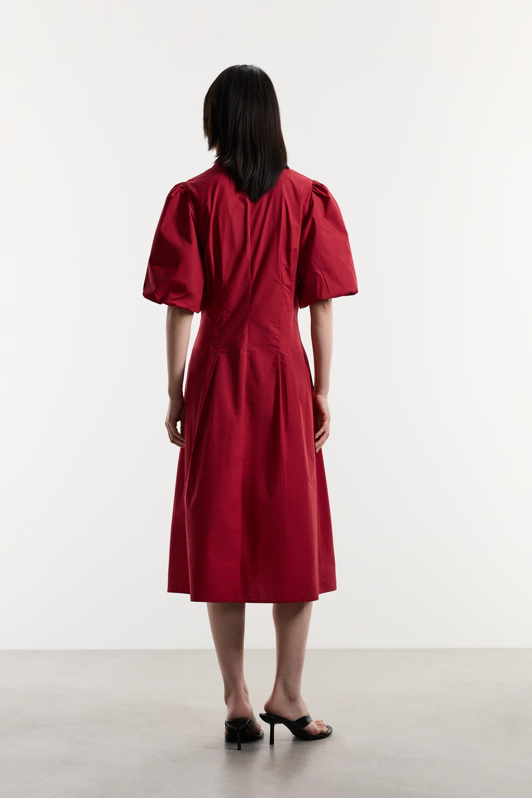 Midi shirt dress — DARK PINK