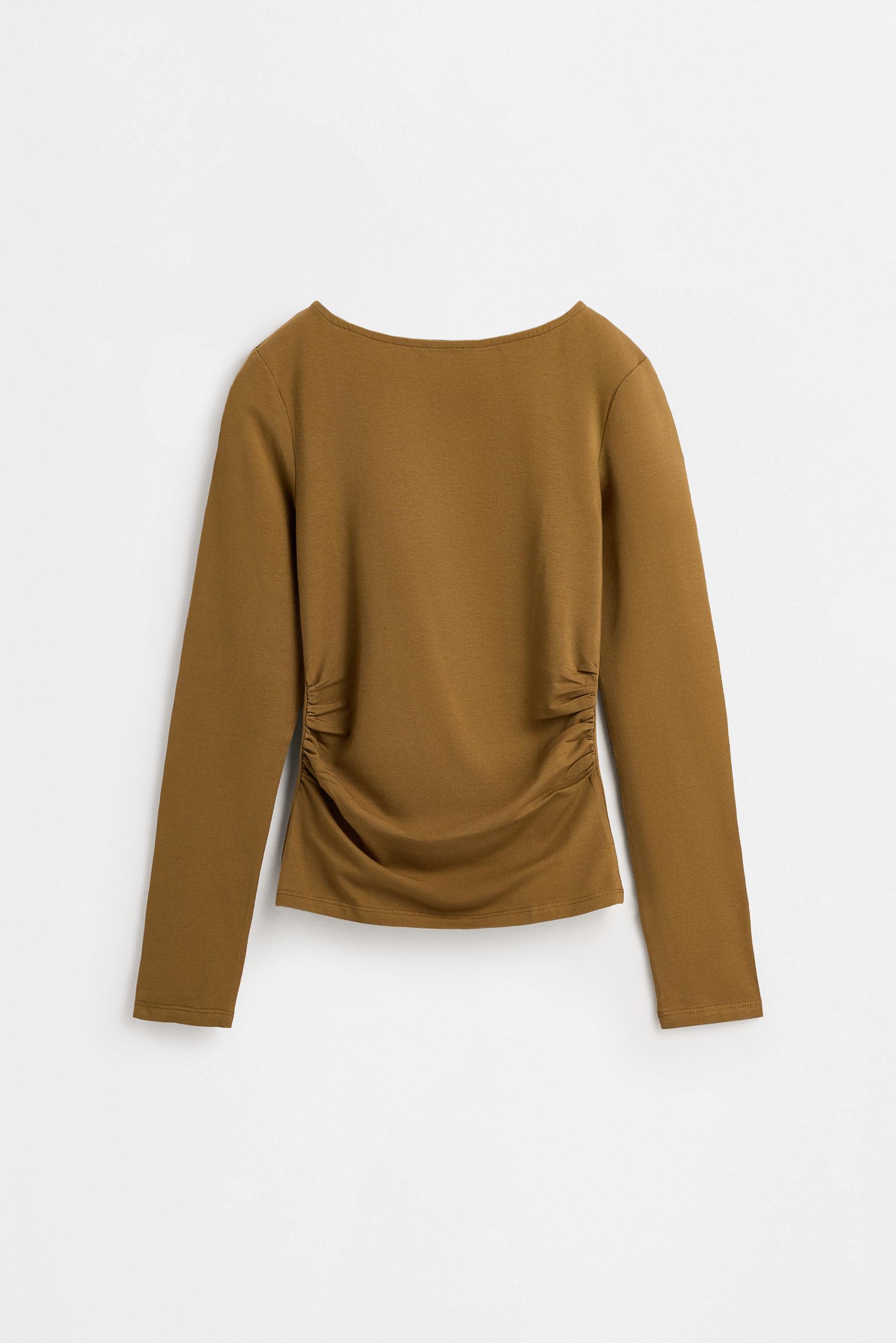 Ruched T-shirt — GREENISH
